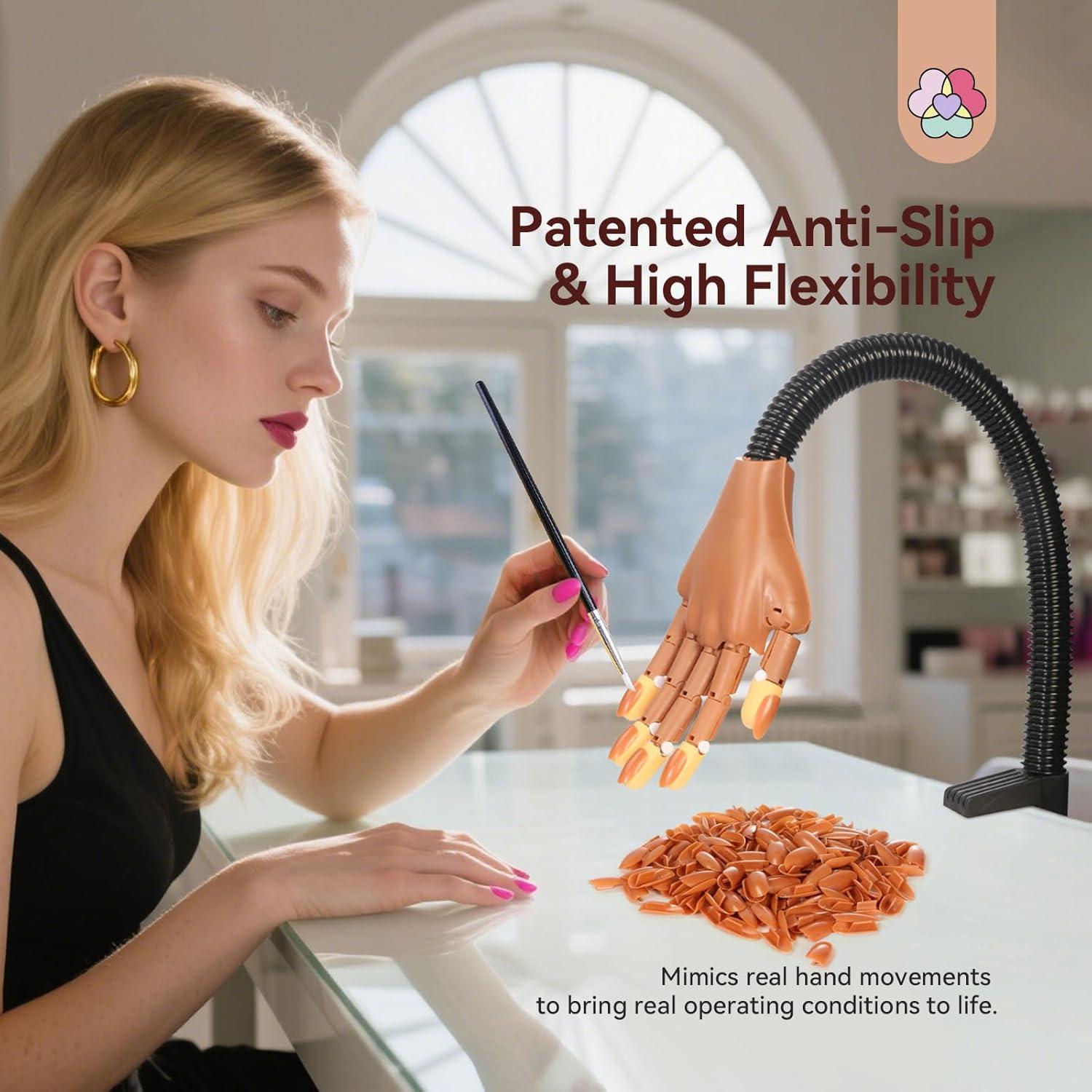 Mano de Práctica para Uñas Acrílicas Saviland 2025 Antideslizante