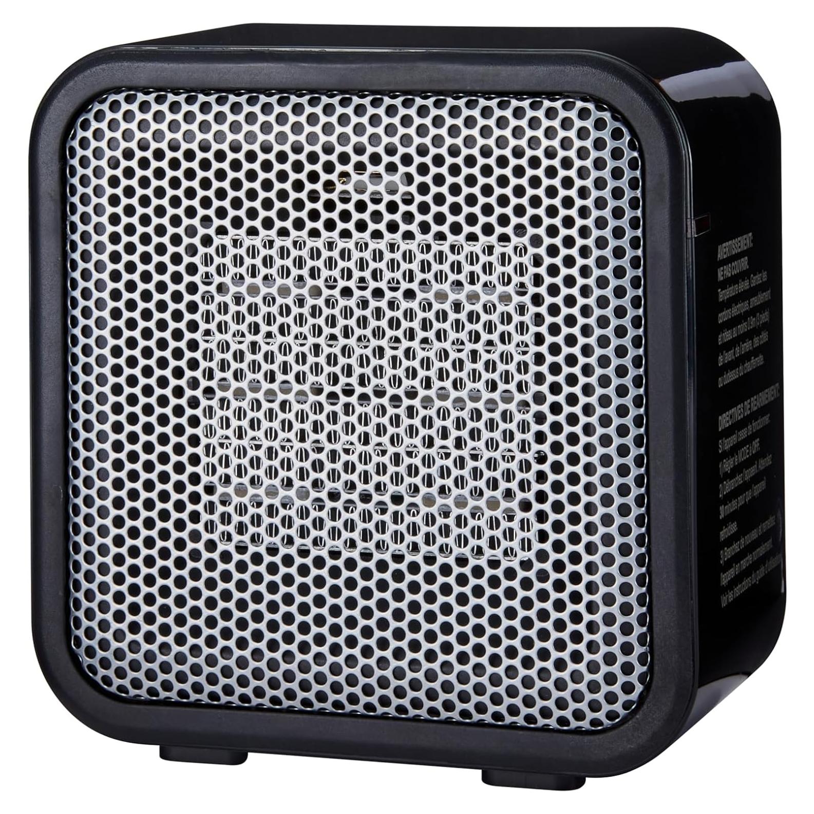 Calentador de Cerámica Amazon Basics 500W Portátil Negro