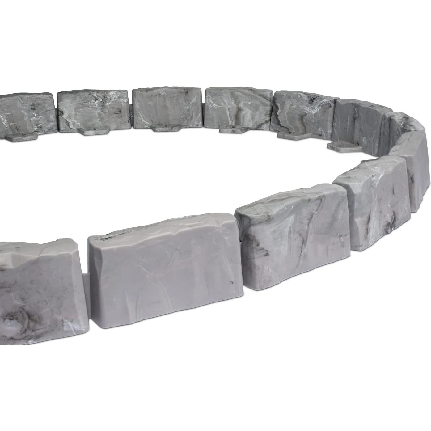 EasyFlex Bordes de Jardín Decorativos 60 Pies Gris Pizarra