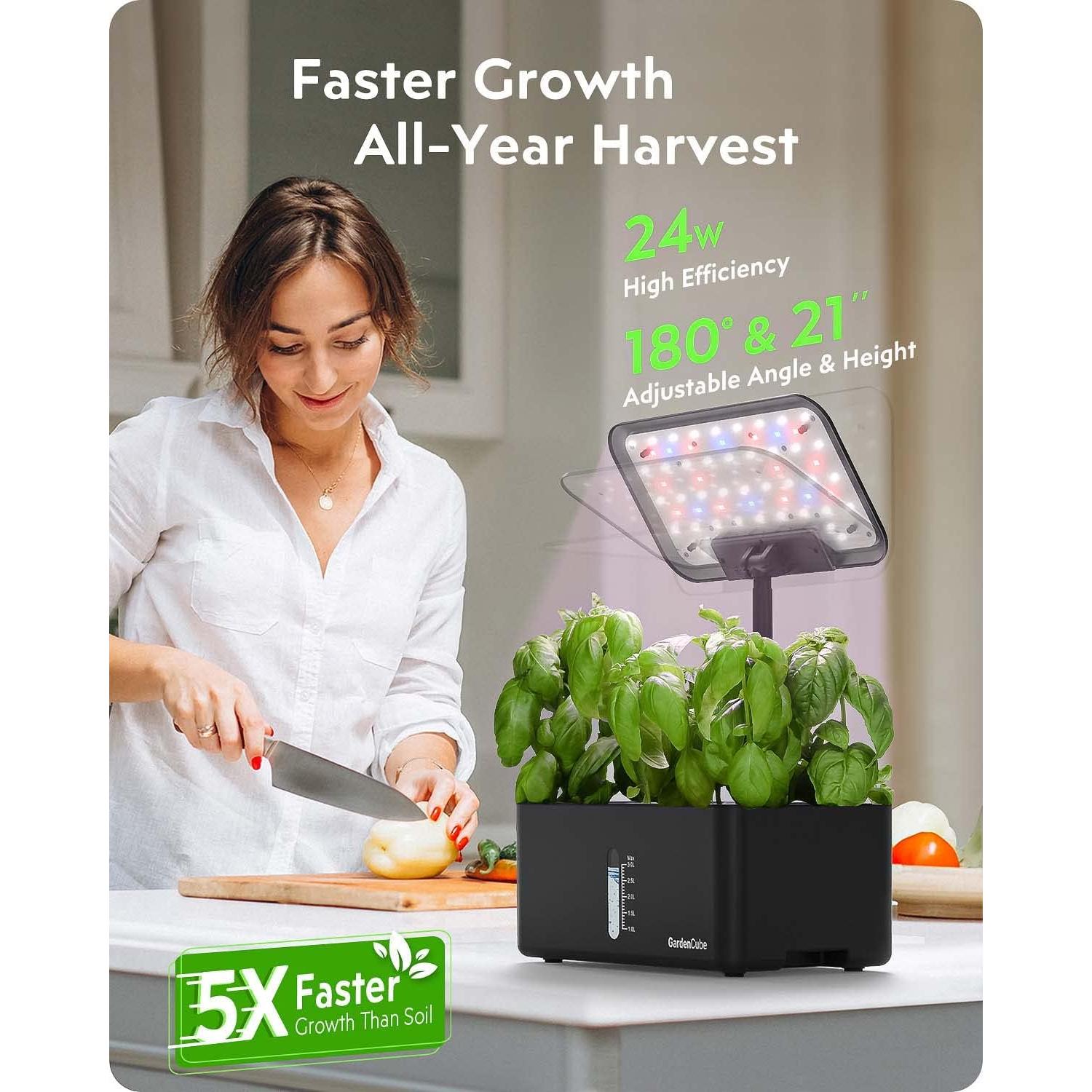 Kit Hidropónico GARDENCUBE 8 Cápsulas con Luz LED 3L