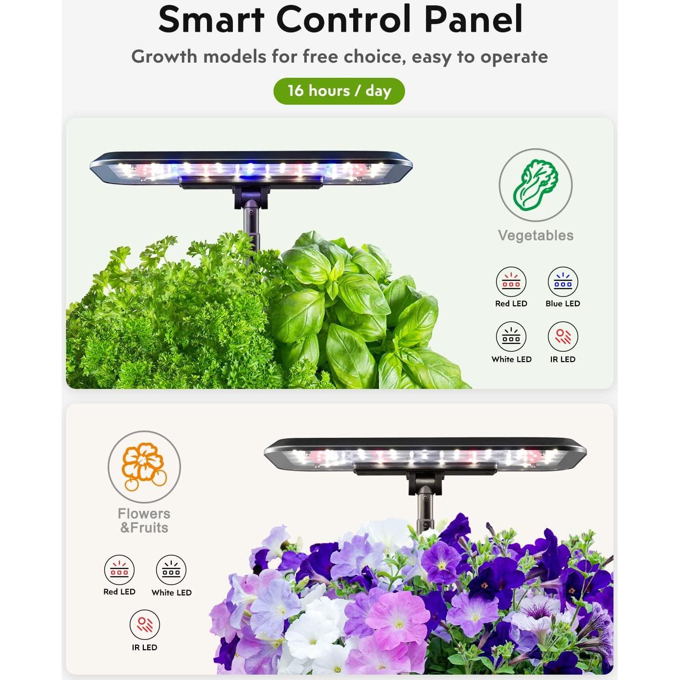 Kit Hidropónico GARDENCUBE 8 Cápsulas con Luz LED 3L