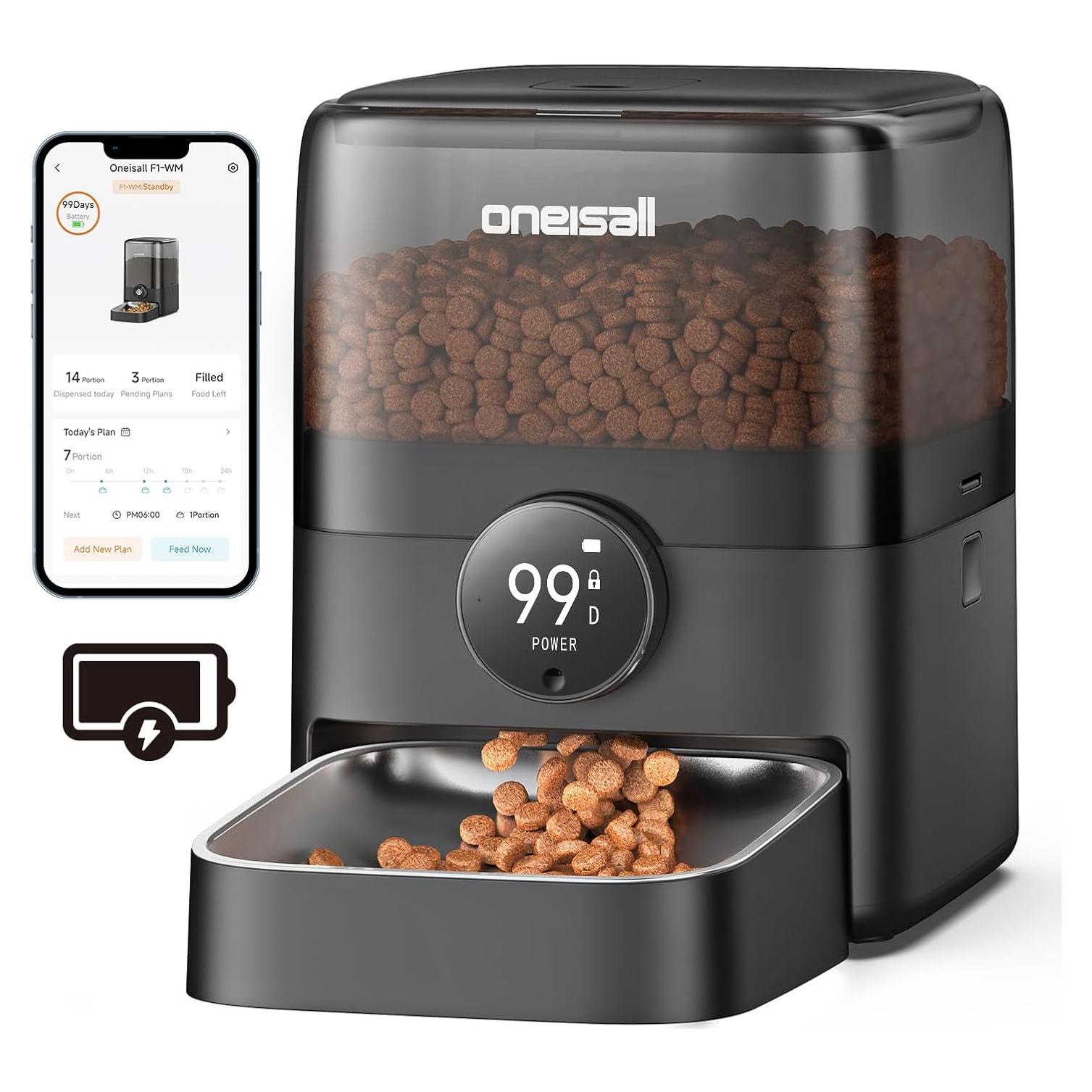 Comedero Automático Inalámbrico Oneisall 3L WiFi para Gatos