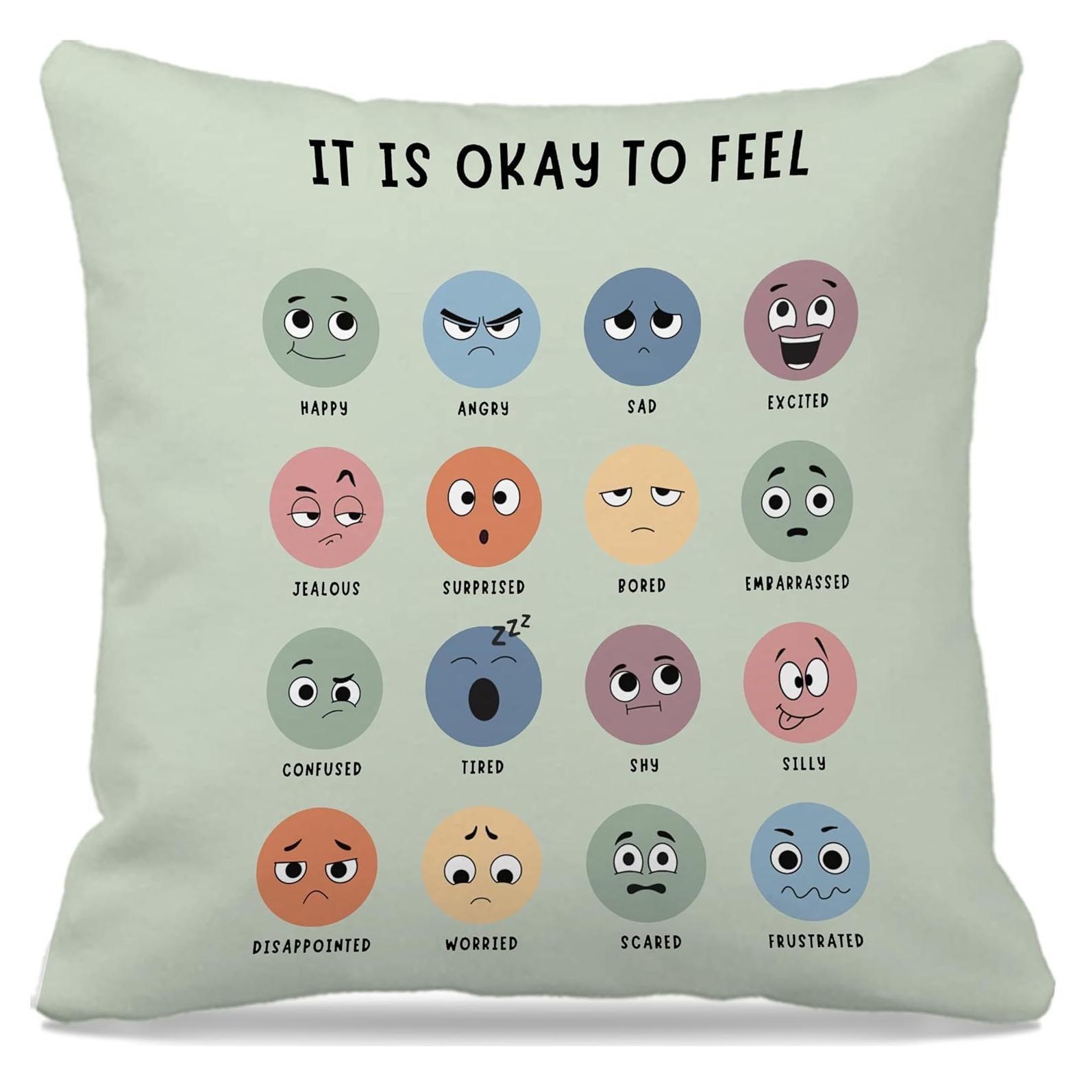 Funda de Almohada Decorativa Nogrit 61x61 cm Verde Franela