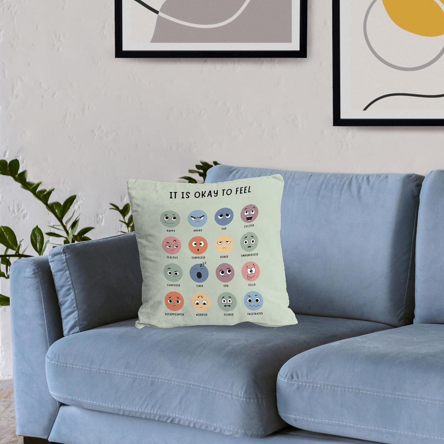 Funda de Almohada Decorativa Nogrit 61x61 cm Verde Franela