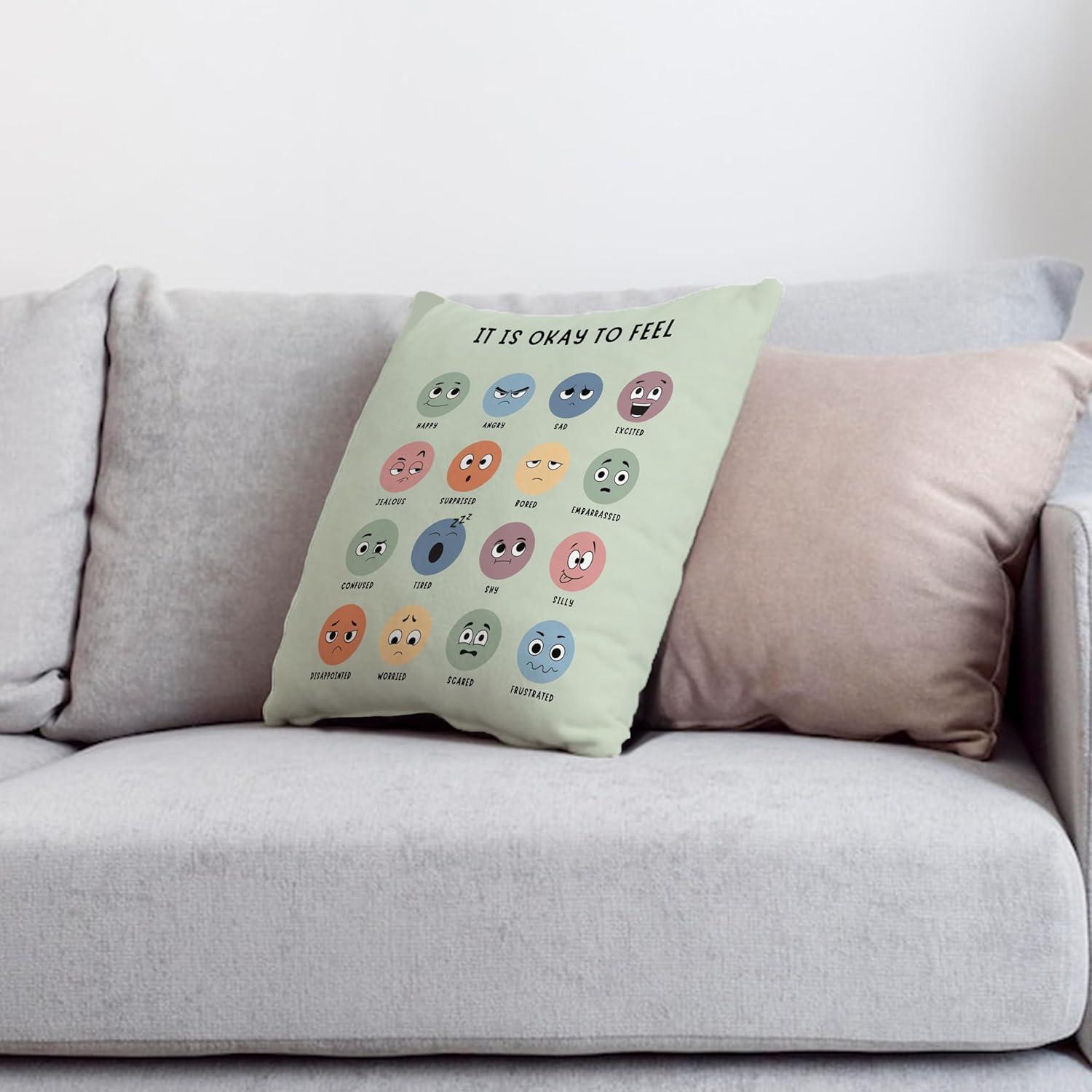 Funda de Almohada Decorativa Nogrit 61x61 cm Verde Franela