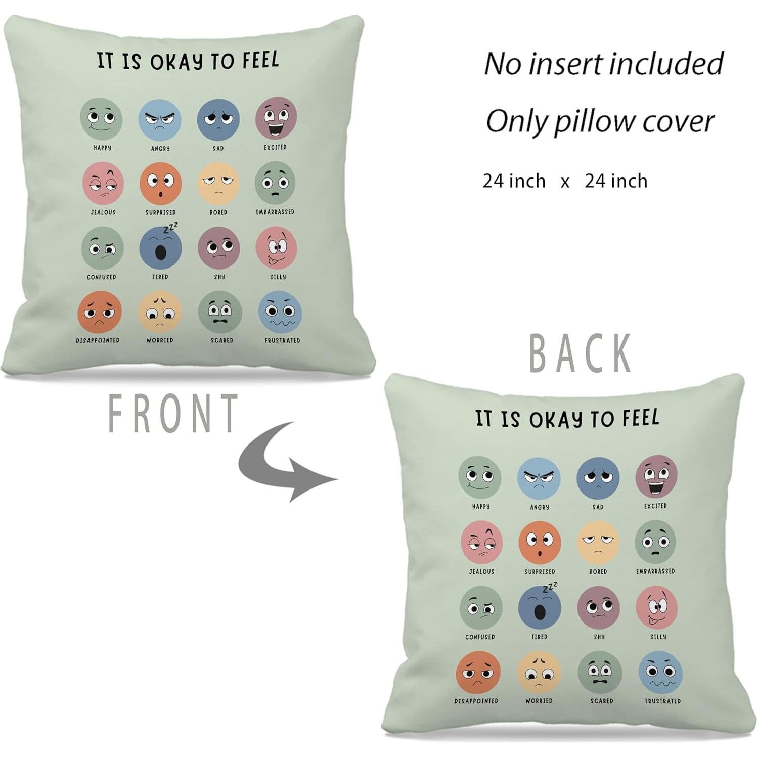 Funda de Almohada Decorativa Nogrit 61x61 cm Verde Franela