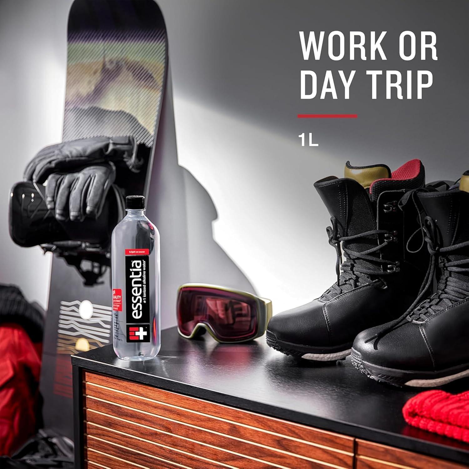 Agua Alcalina Essentia 1L x12, pH 9.5, 99.9% Pura