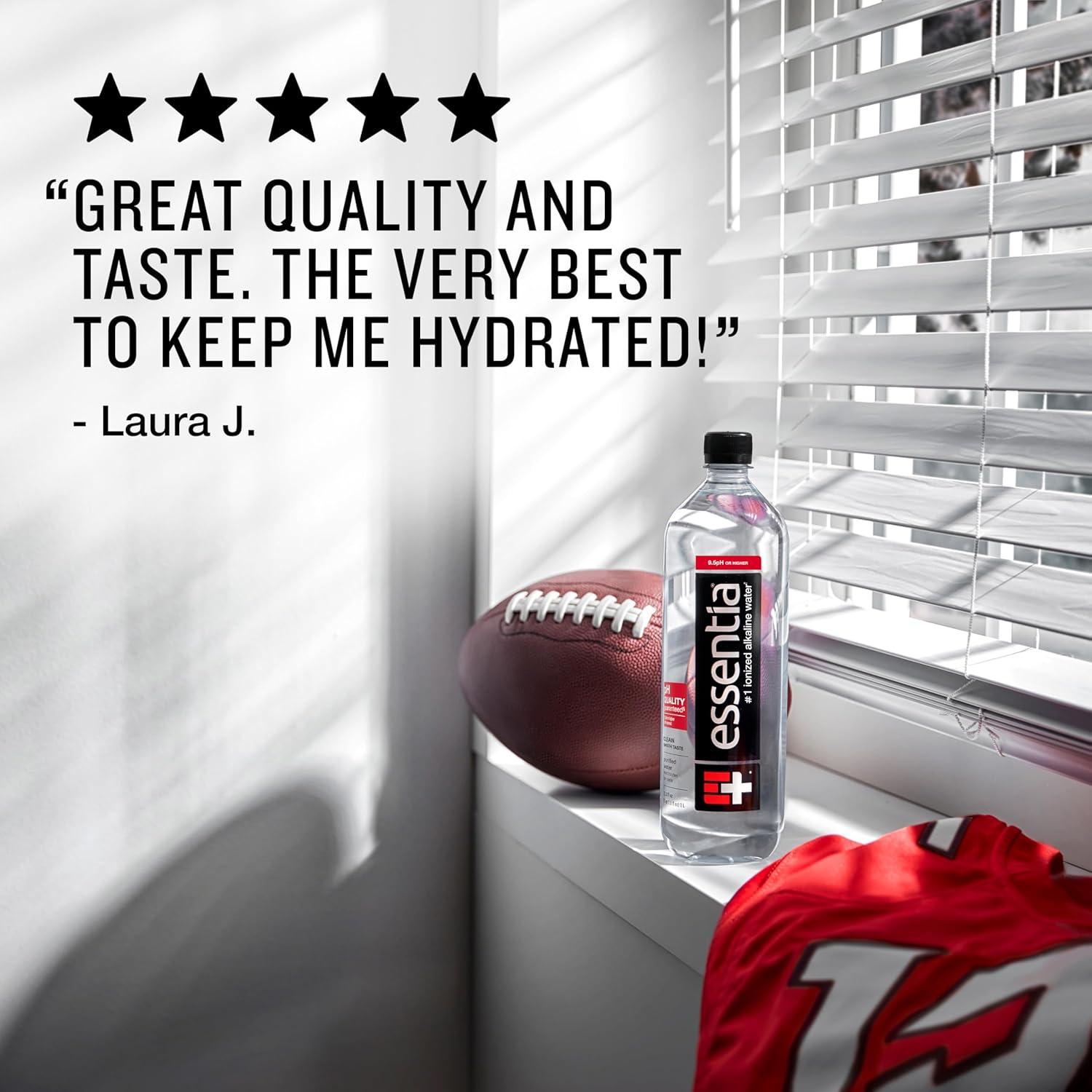 Agua Alcalina Essentia 1L x12, pH 9.5, 99.9% Pura