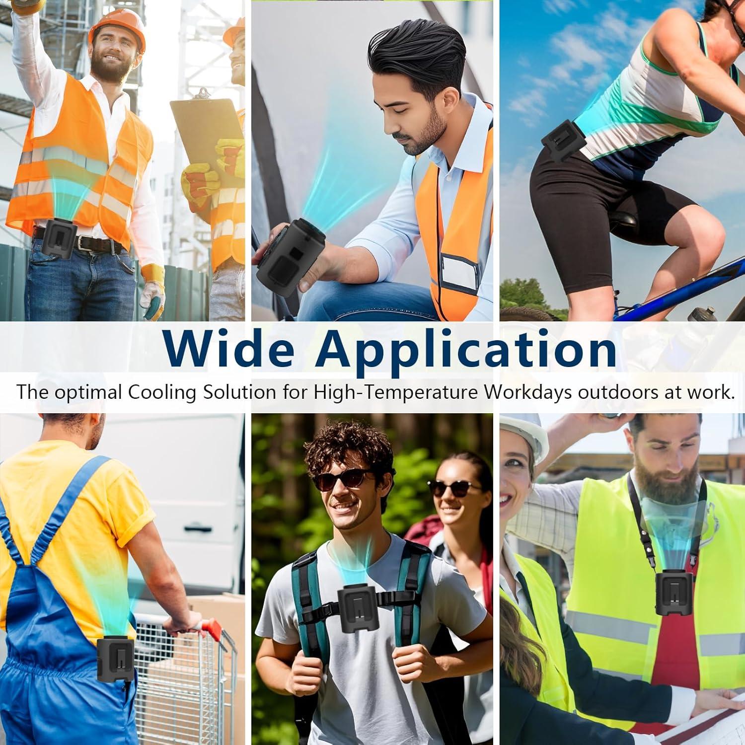 Ventilador de Cintura Portátil Gewanolla K100 4 Velocidades 13000 RPM