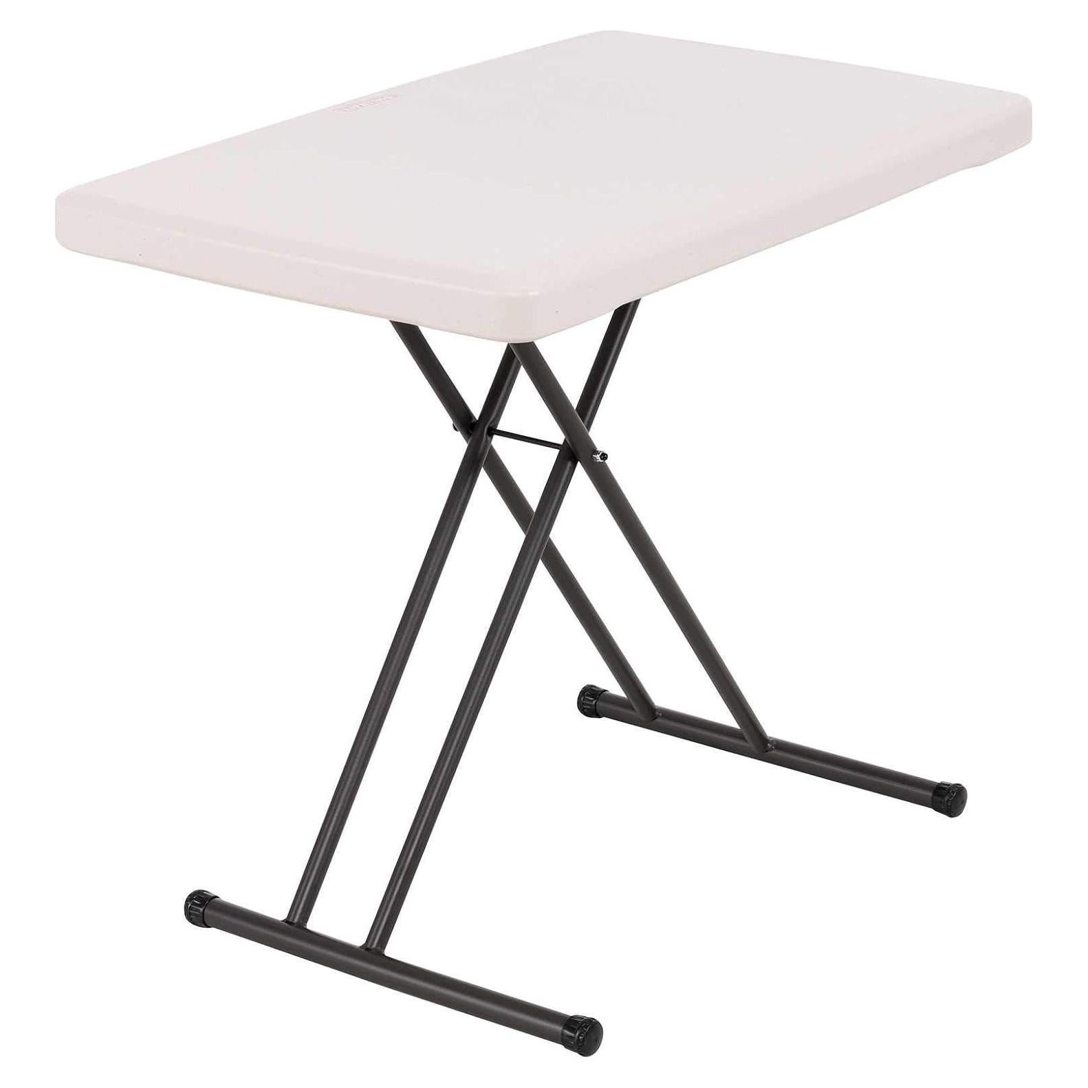 Mesa portátil plegable ajustable Lifetime 76 cm Almendra