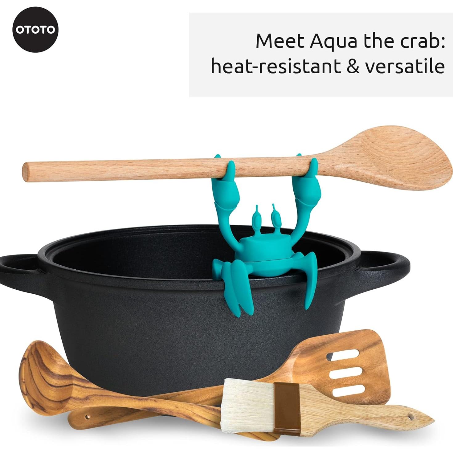 Soporte de Utensilios de Silicona OTOTO Aqua Cangrejo Antideslizante