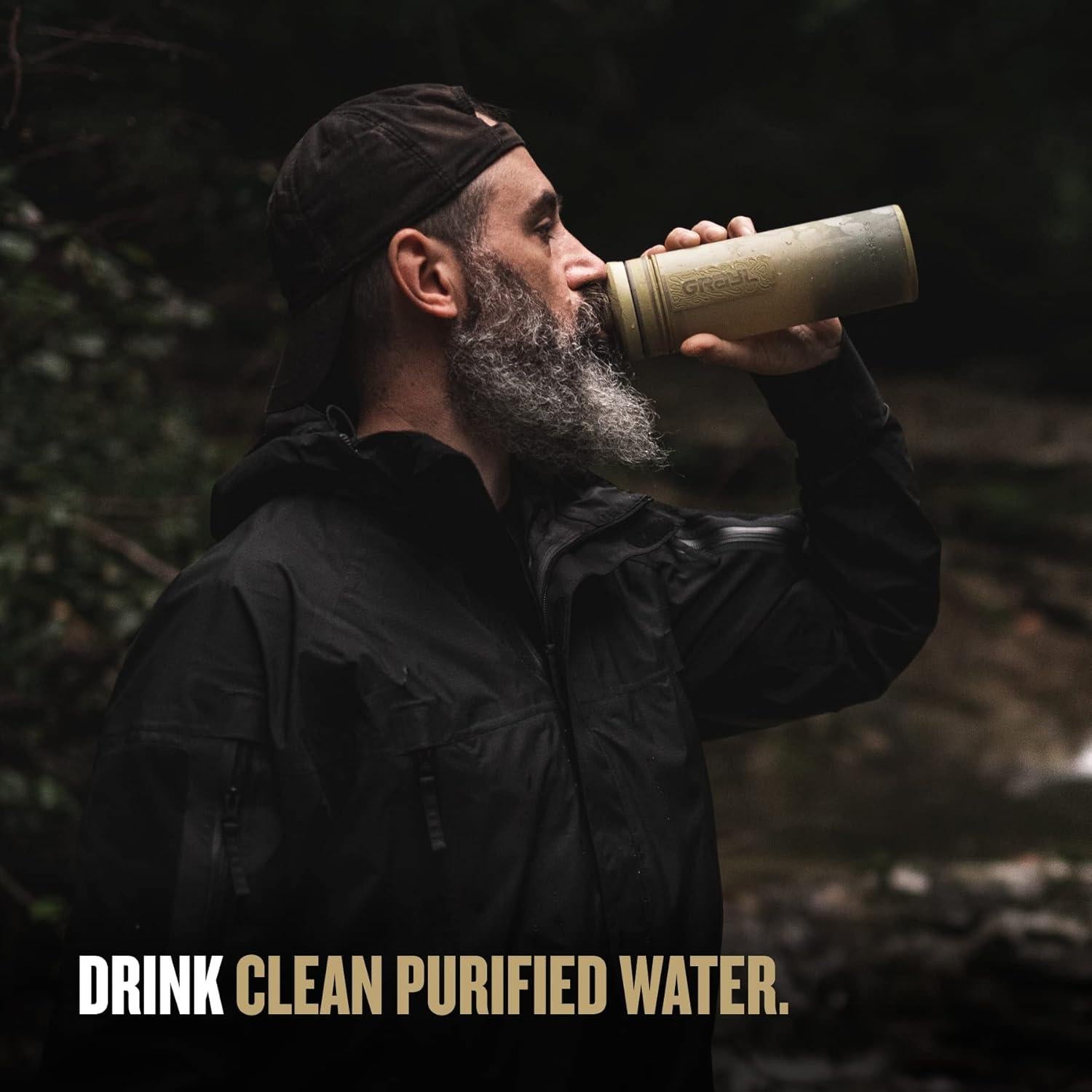 Botella Purificadora GRAYL UltraPress 500ml Tan Desierto