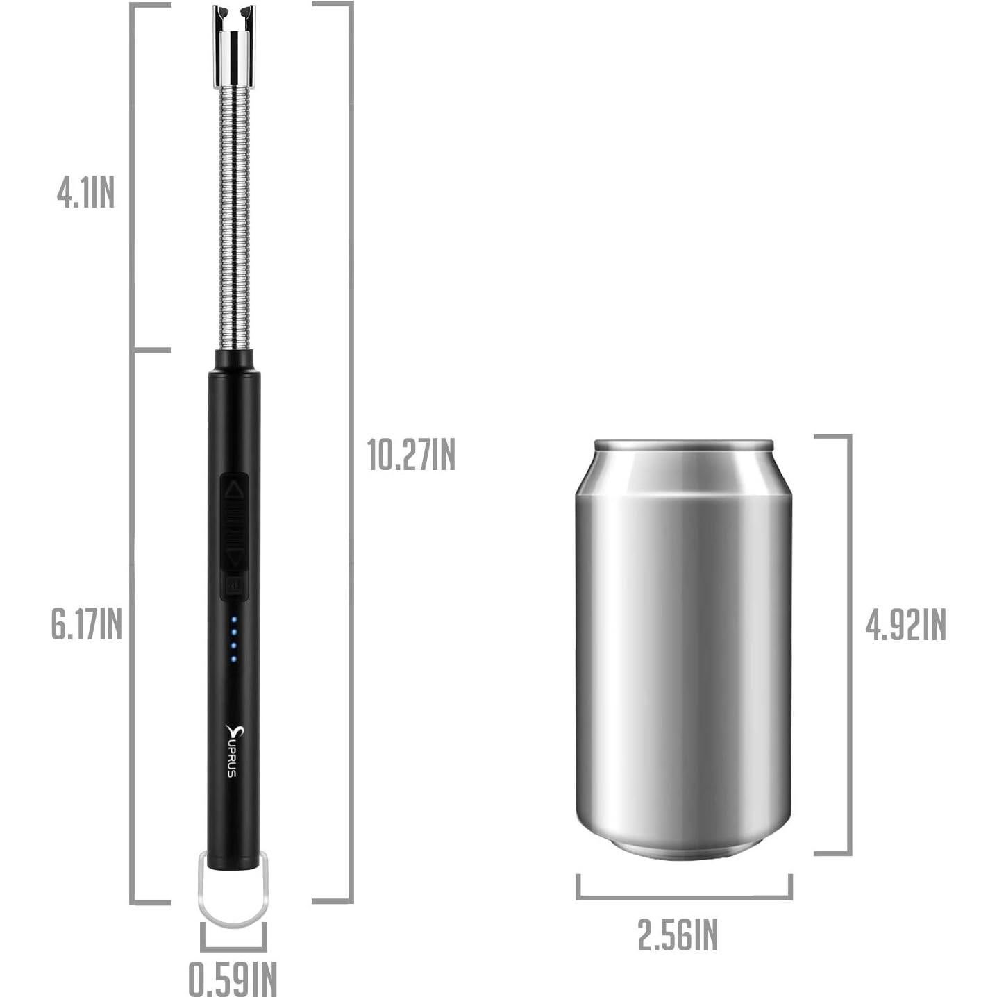 Encendedor Eléctrico SUPRUS Recargable USB 10.4 cm Negro