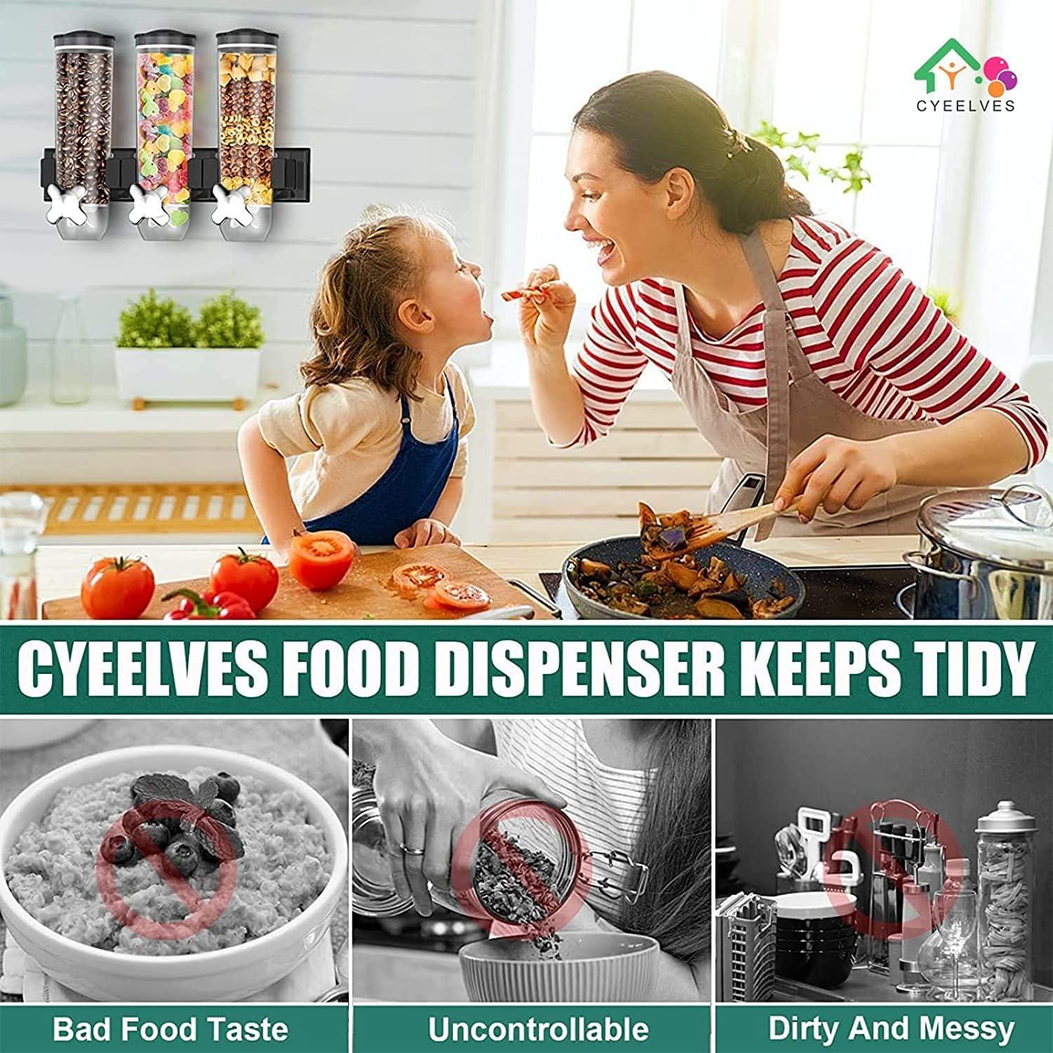 Dispensador de Comida Triple Cyeelves 4.5L Montado en Pared
