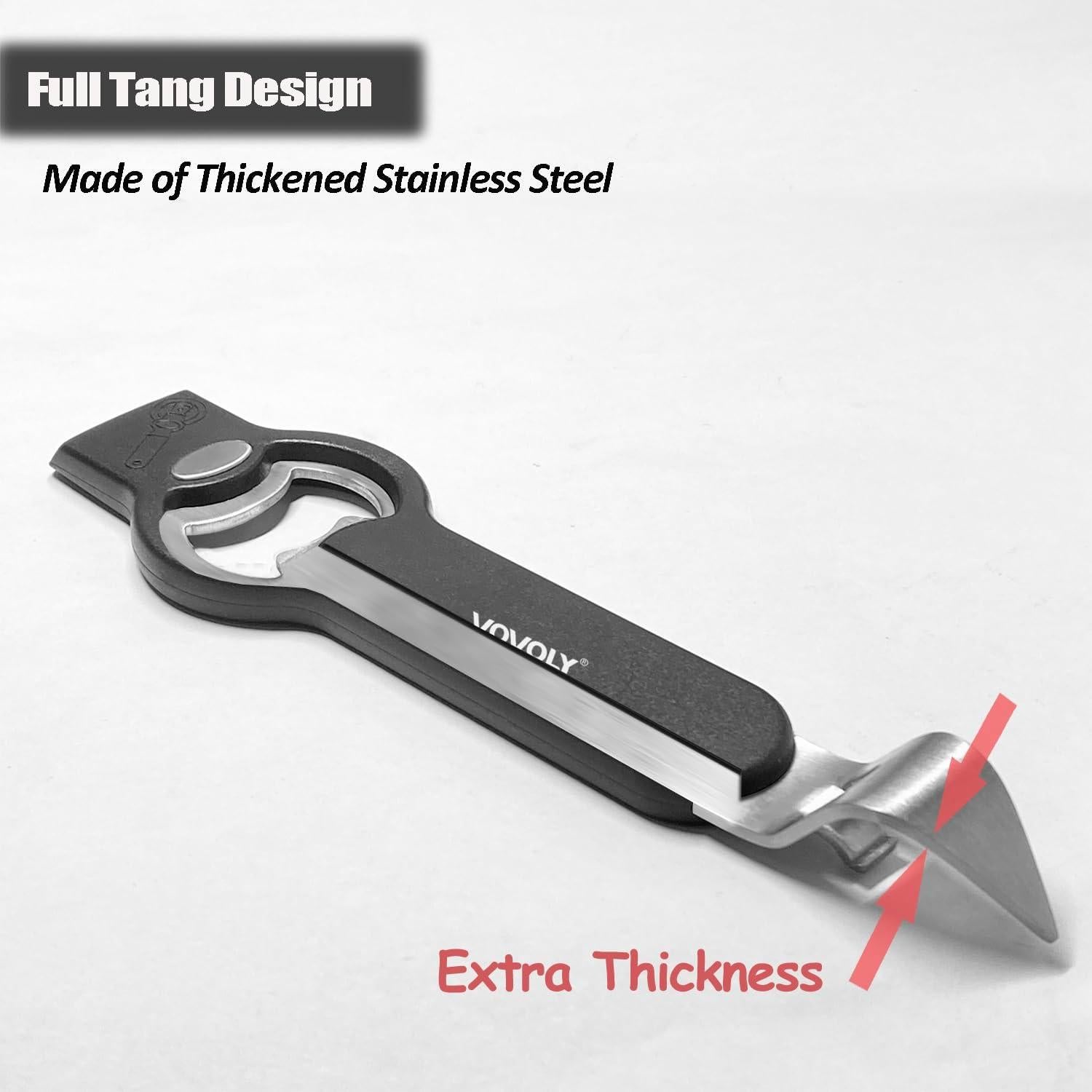 Abrebotellas y abridor de latas Vovoly 3 en 1 magnético negro