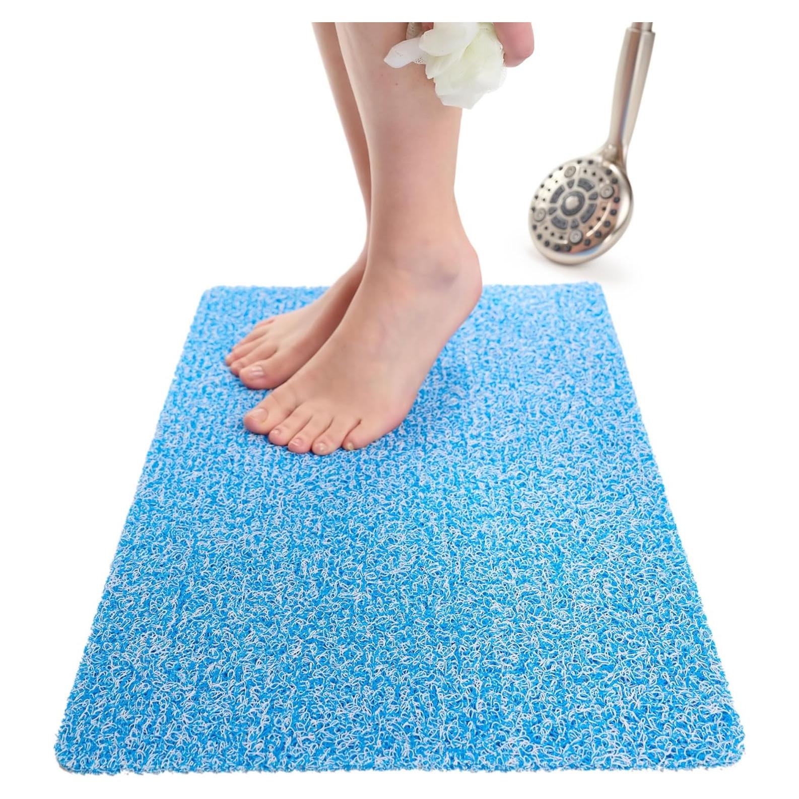 Alfombrilla de Ducha Antideslizante Enkosi 61x41 cm Azul Aqua