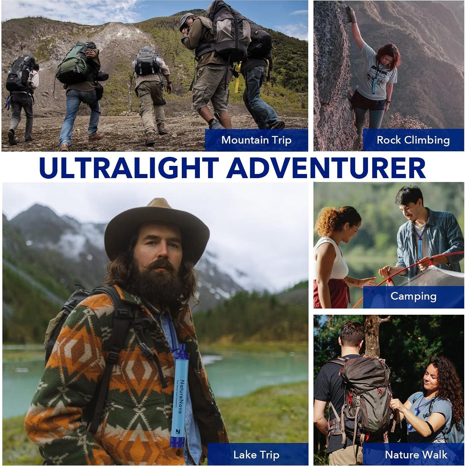 Filtro de Agua Personal NatureNova 2 Paquete Portátil