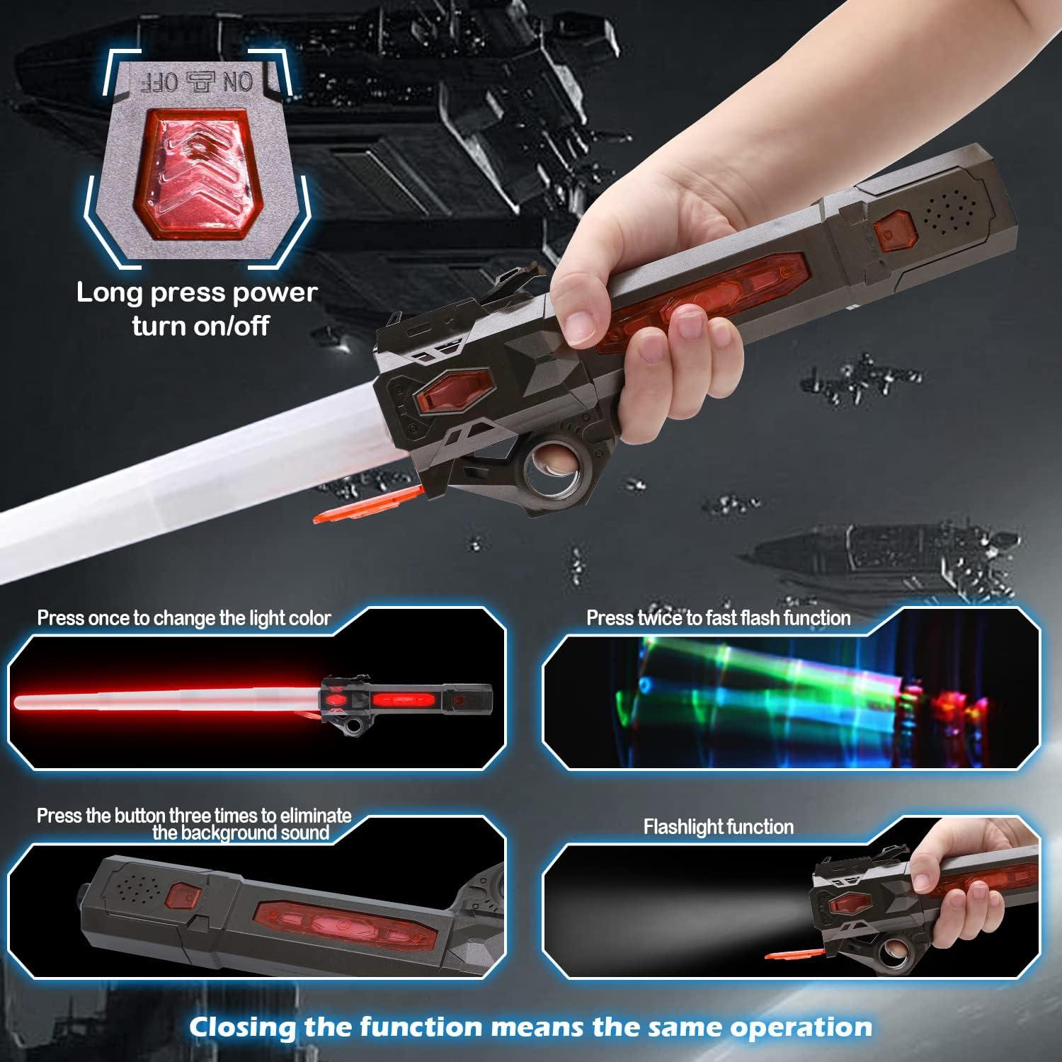 Sable Iluminado LED Gianby 26 cm 7 Colores 3 Modos FX