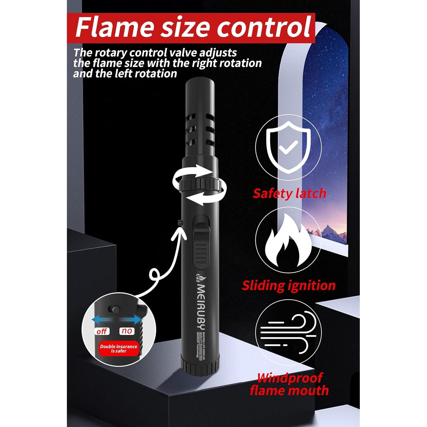 Encendedor de Antorcha MEIRUBY Lightsaber Butano Negro