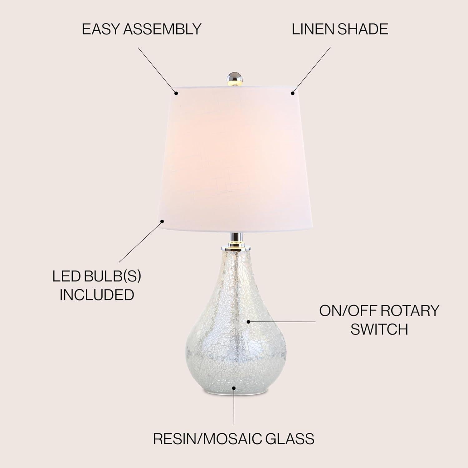 Lámpara de Mesa LED JONATHAN Y JYL1024B 52.07 cm Blanca