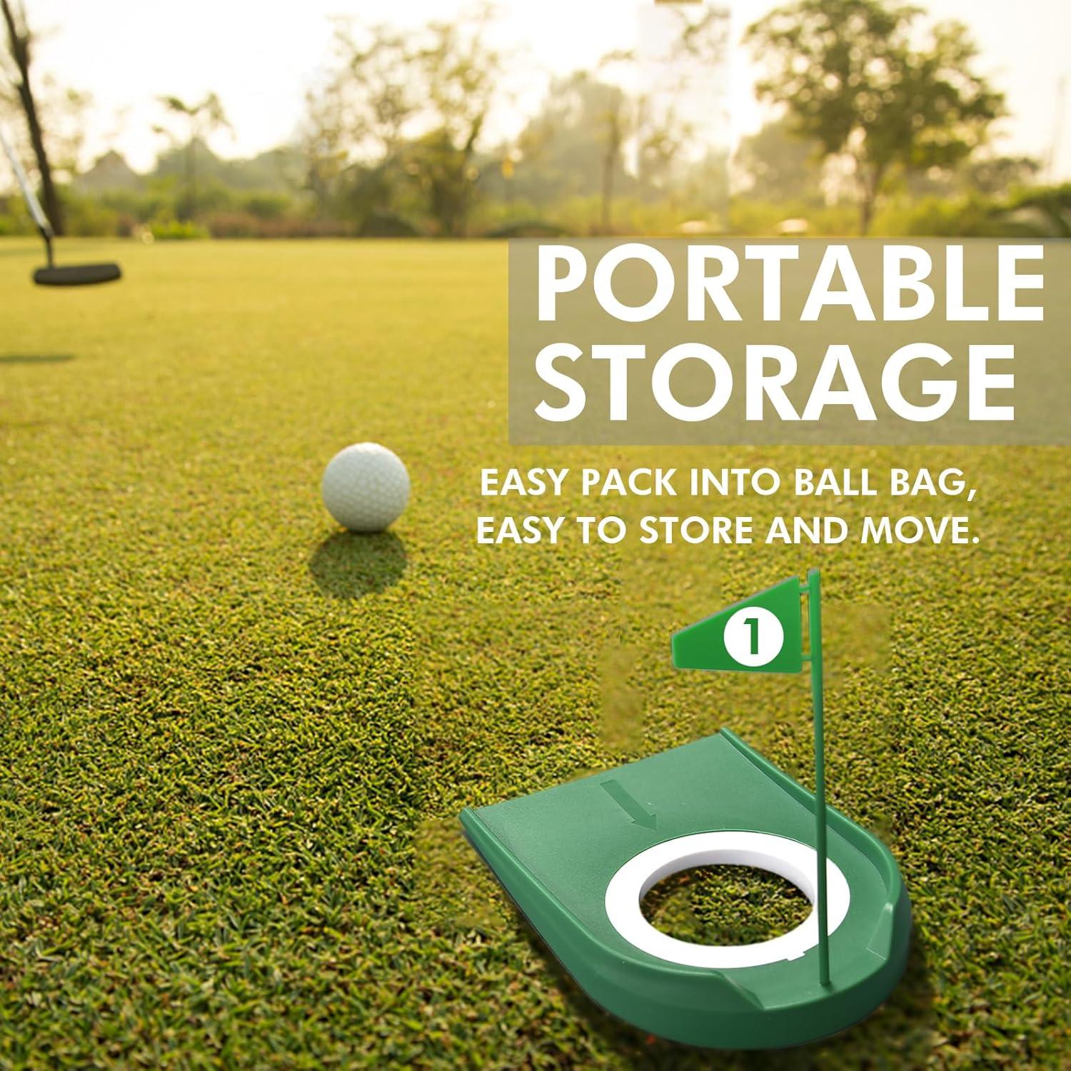 Paquete de 9 tazas de putting de golf Shu-Ran con banderas