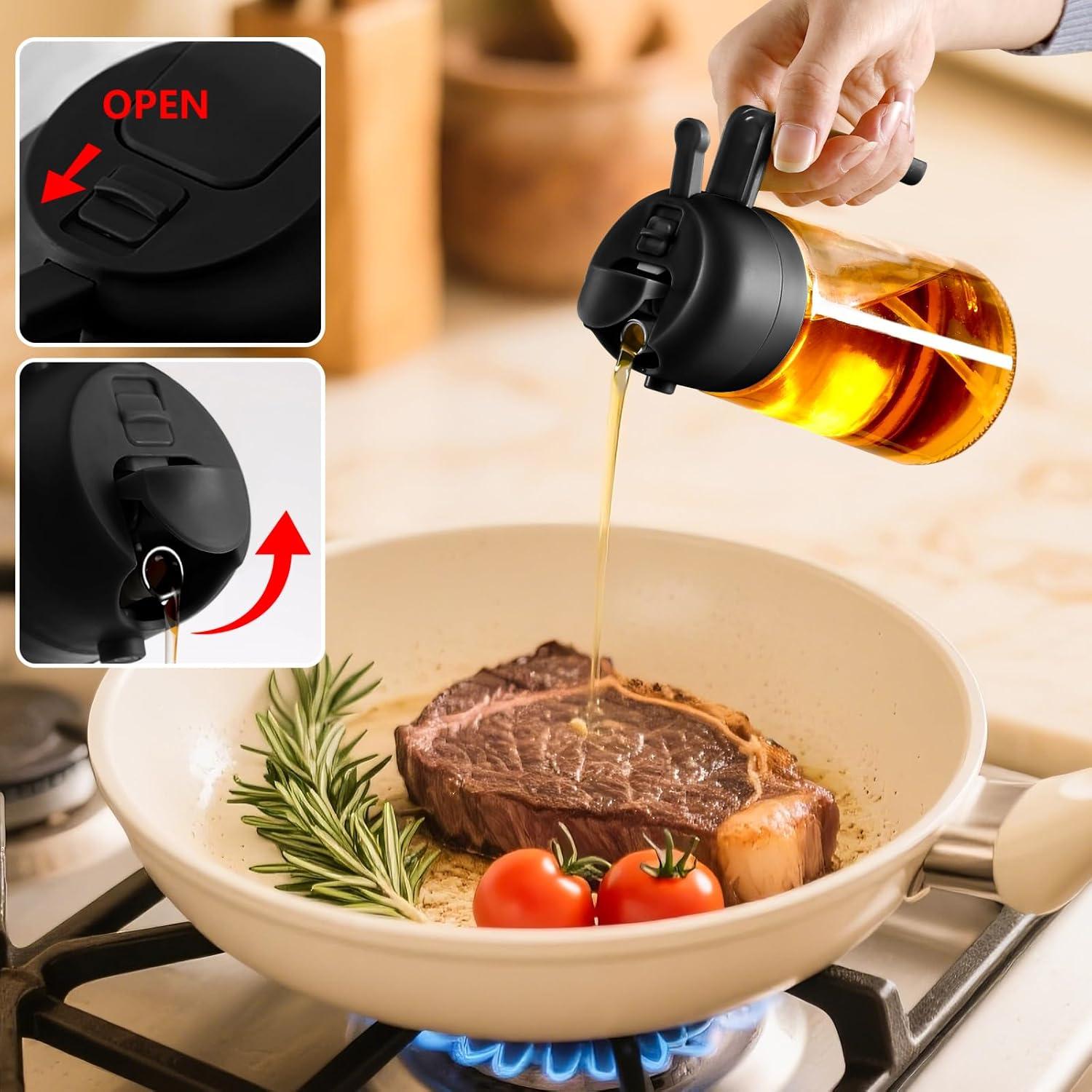 Rociador de Aceite de Oliva 470ml SWEET VIEW 2 en 1 Vidrio