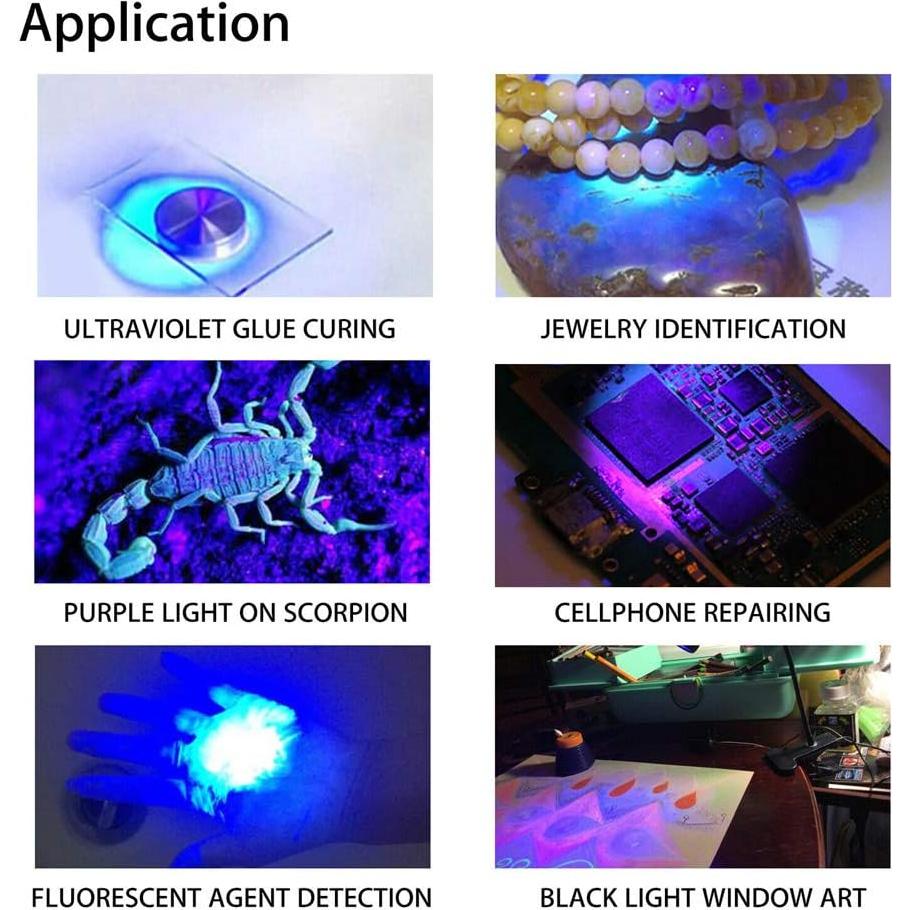 Luz Negra LED UV 3W Ulikeled con Cuello de Ganso 25cm