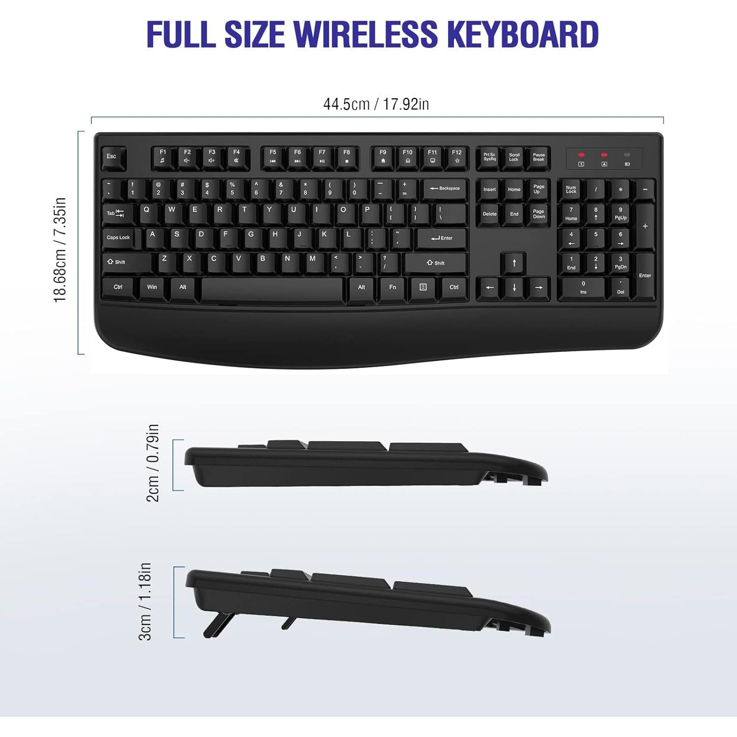 Teclado Inalámbrico Ergonómico DEYING CK211W con Reposamuñecas