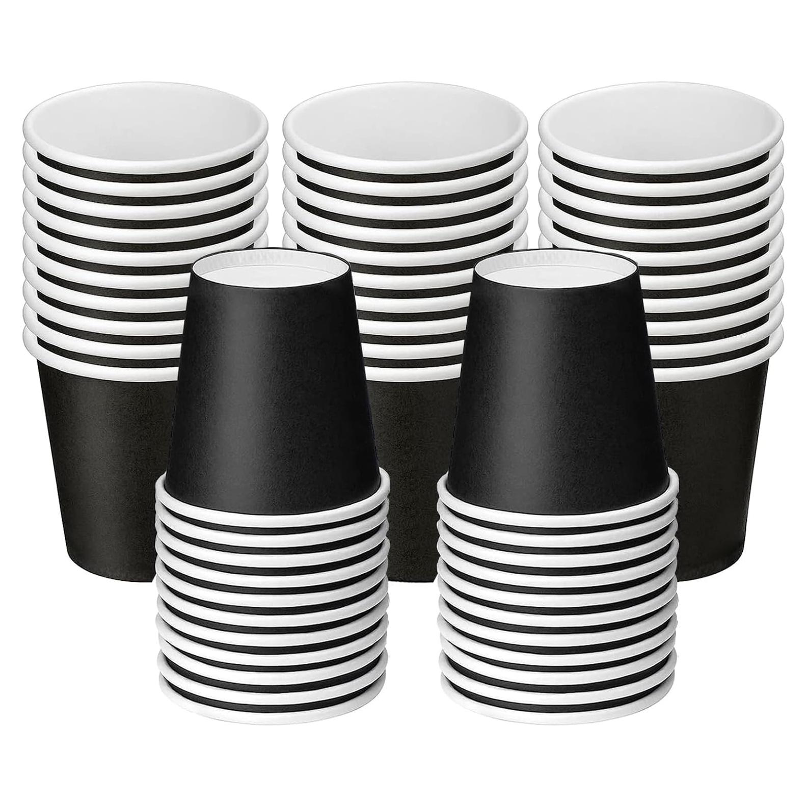 Vasos Desechables de Papel 4oz 50pcs Summark Negros