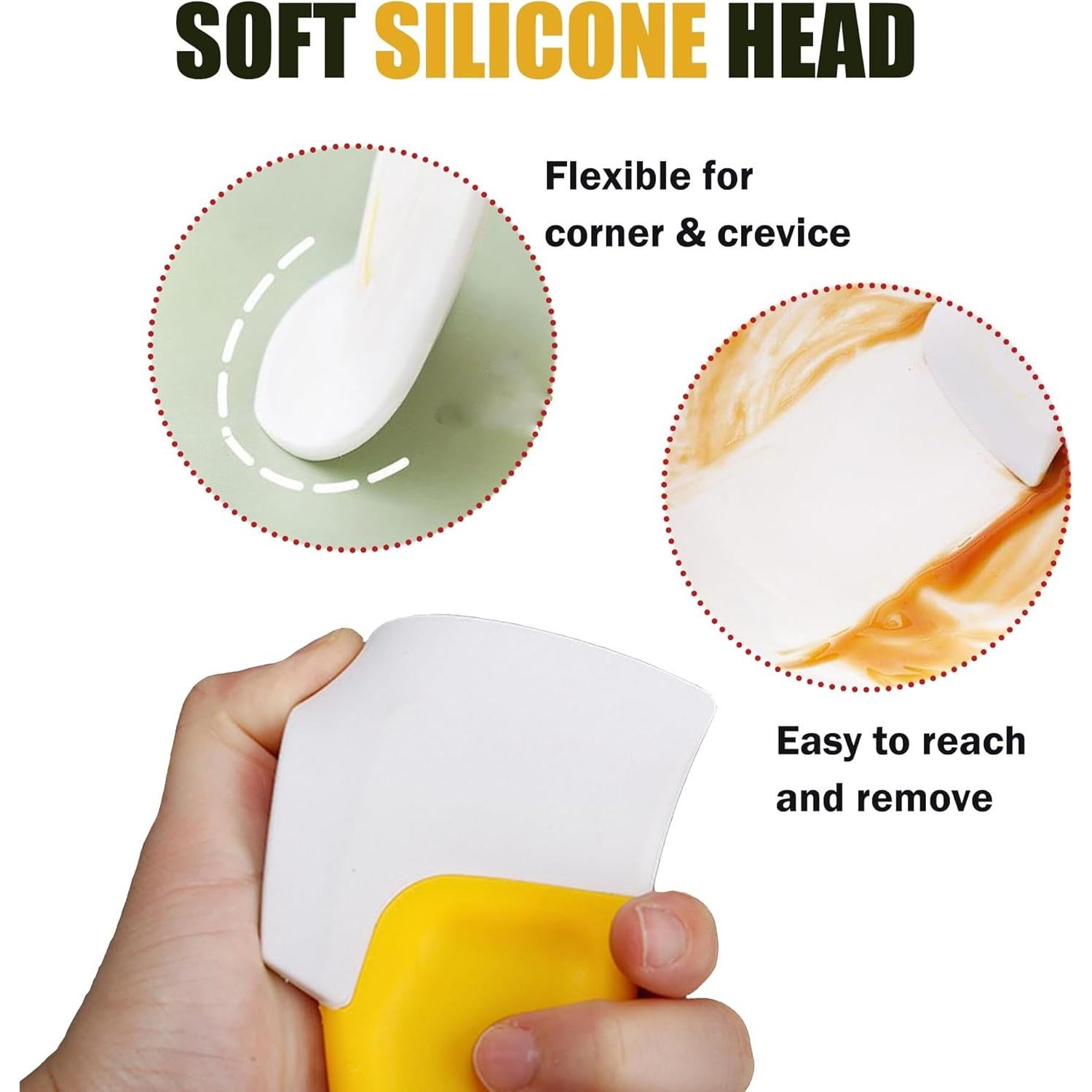 Raspador de Silicona Honsva para Limpieza de Cocina - 2 Paquetes