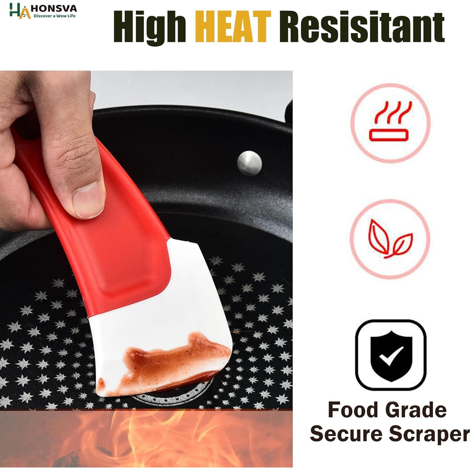 Raspador de Silicona Honsva para Limpieza de Cocina - 2 Paquetes