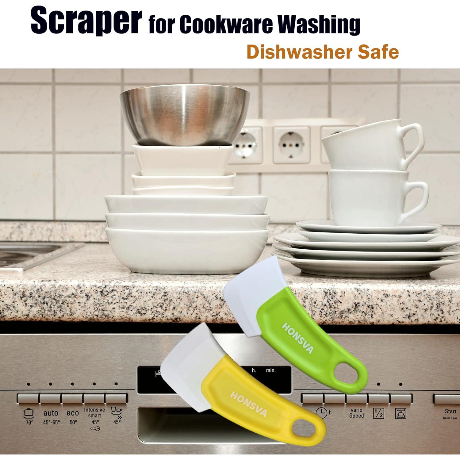 Raspador de Silicona Honsva para Limpieza de Cocina - 2 Paquetes