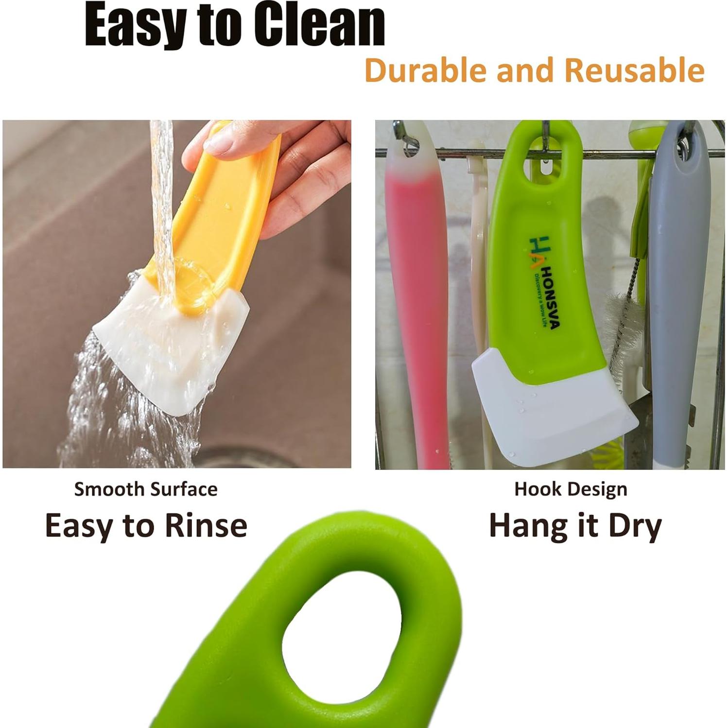 Raspador de Silicona Honsva para Limpieza de Cocina - 2 Paquetes