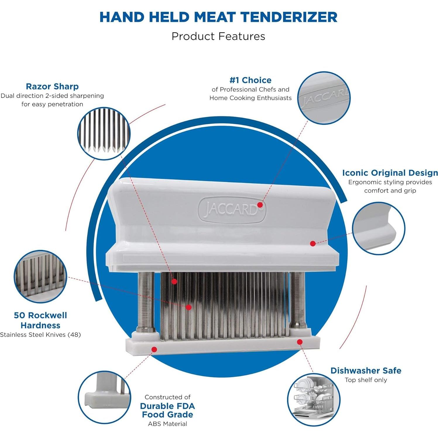 Aplanador de Carne Jaccard 200348 con 48 Cuchillas Inoxidable