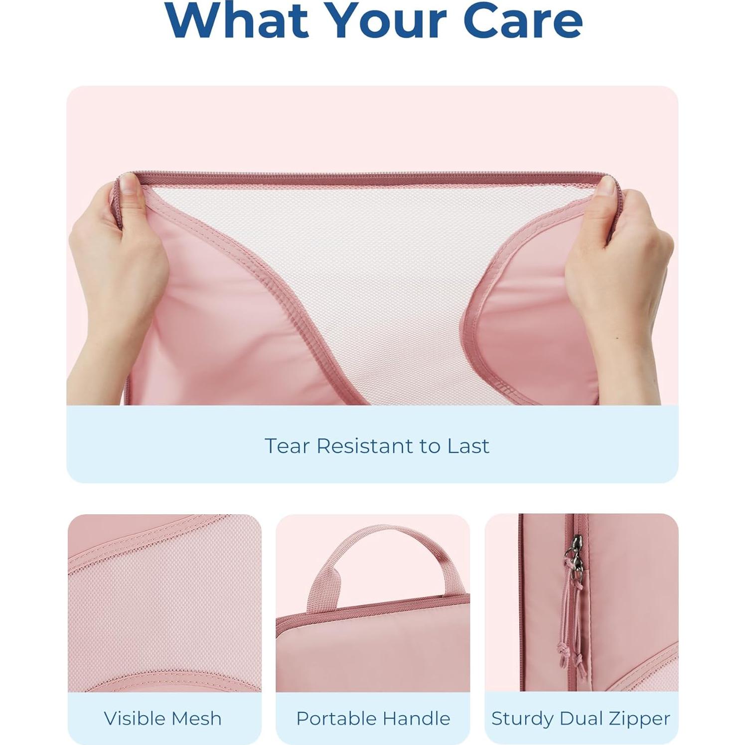 Cubos de Compresión BAGSMART - Set de 6 Organizadores de Maletas