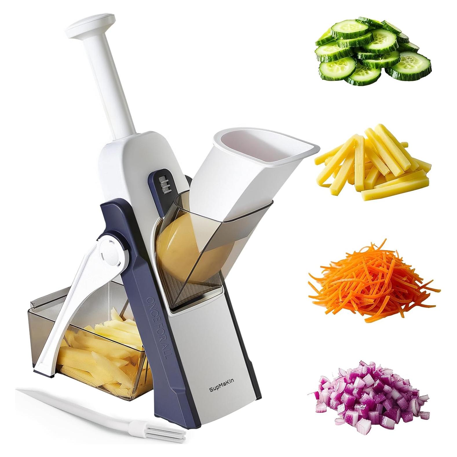 Mandolina Cortadora de Verduras SupMaKin Azul Ajustable 0.1-8mm