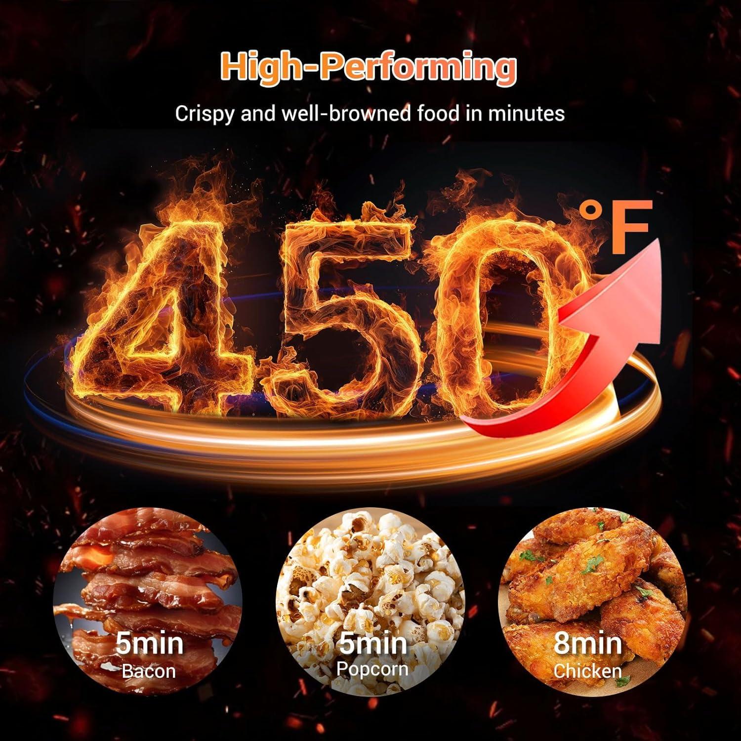 Freidora de Aire Cerámica Tastee 5.5QT Digital 8-en-1