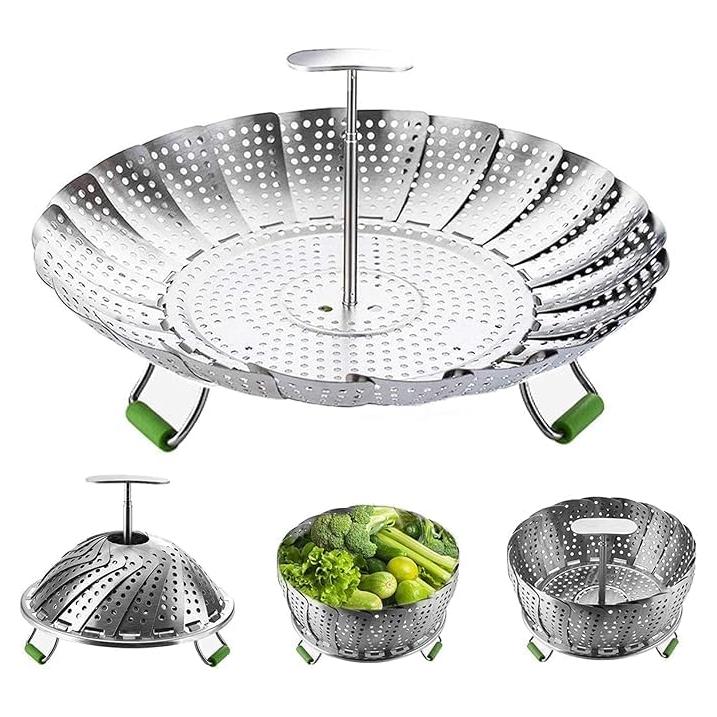 Cesta de Vapor Plegable LCPUD 5.5 a 9 Pulgadas Acero Inoxidable