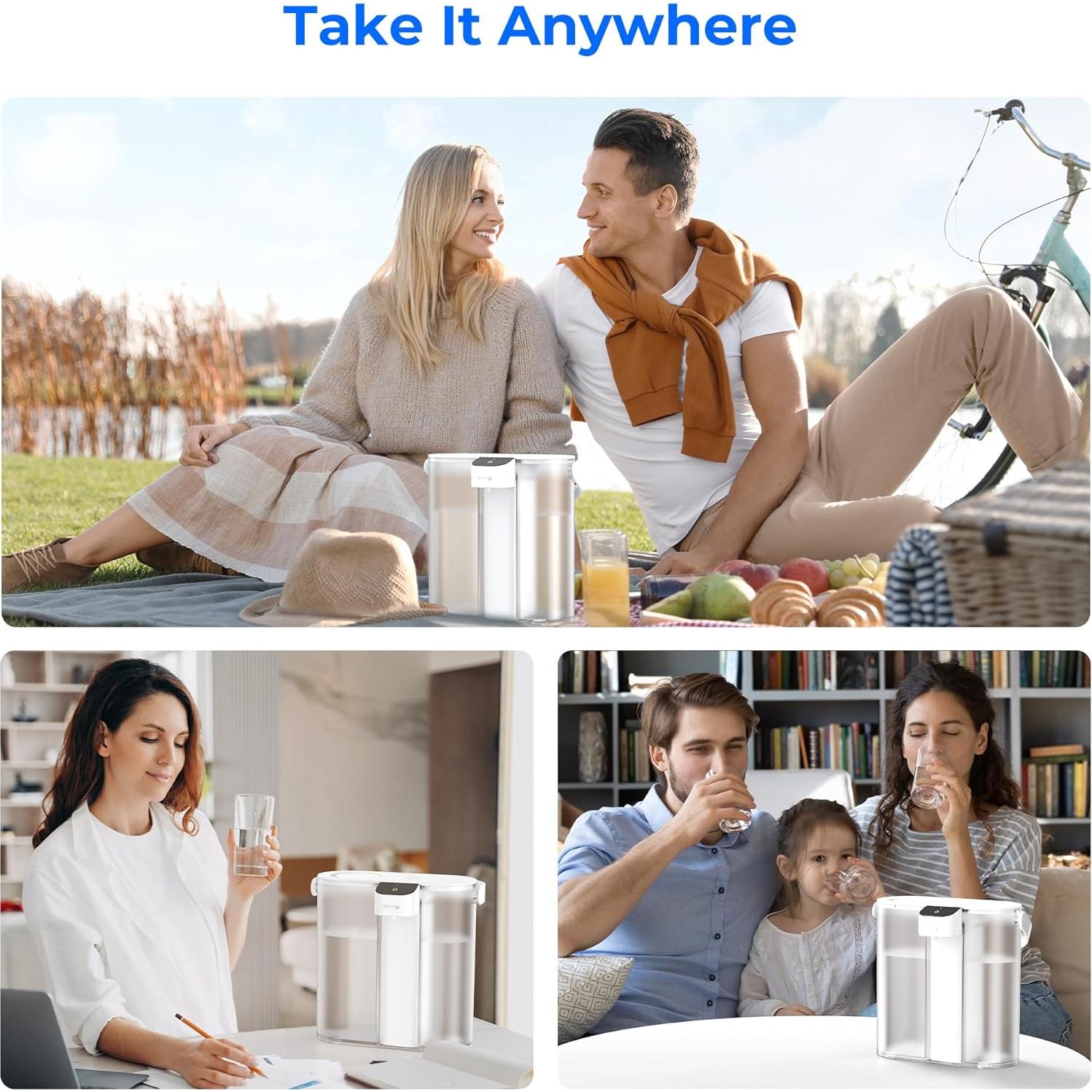 Jarra Filtro Agua Eléctrica Waterdrop 14 Tazas Blanca