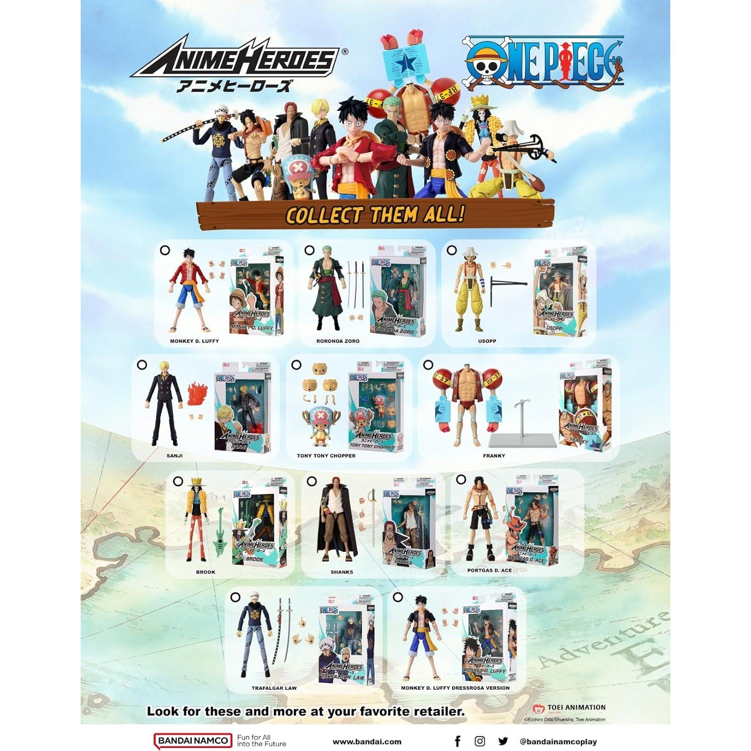 Figura de Acción Monkey D. Luffy - Anime Heroes - 17.78 cm