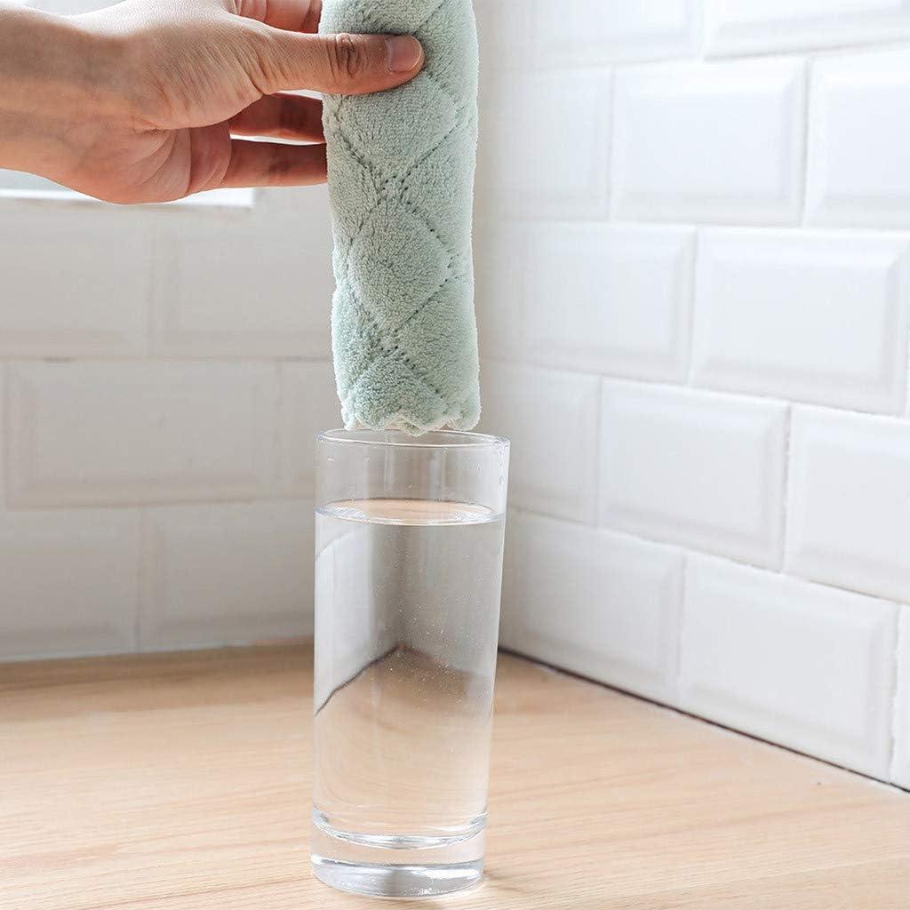 Toallas de Cocina Kimteny 12 Piezas Coral Velvet Verde-Gris