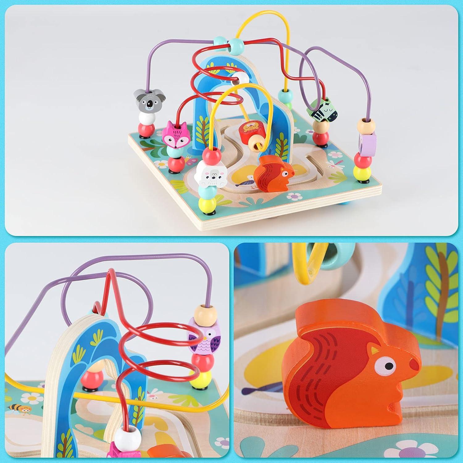 Cubo de Actividades de Madera Qilay 5 en 1 para Niños