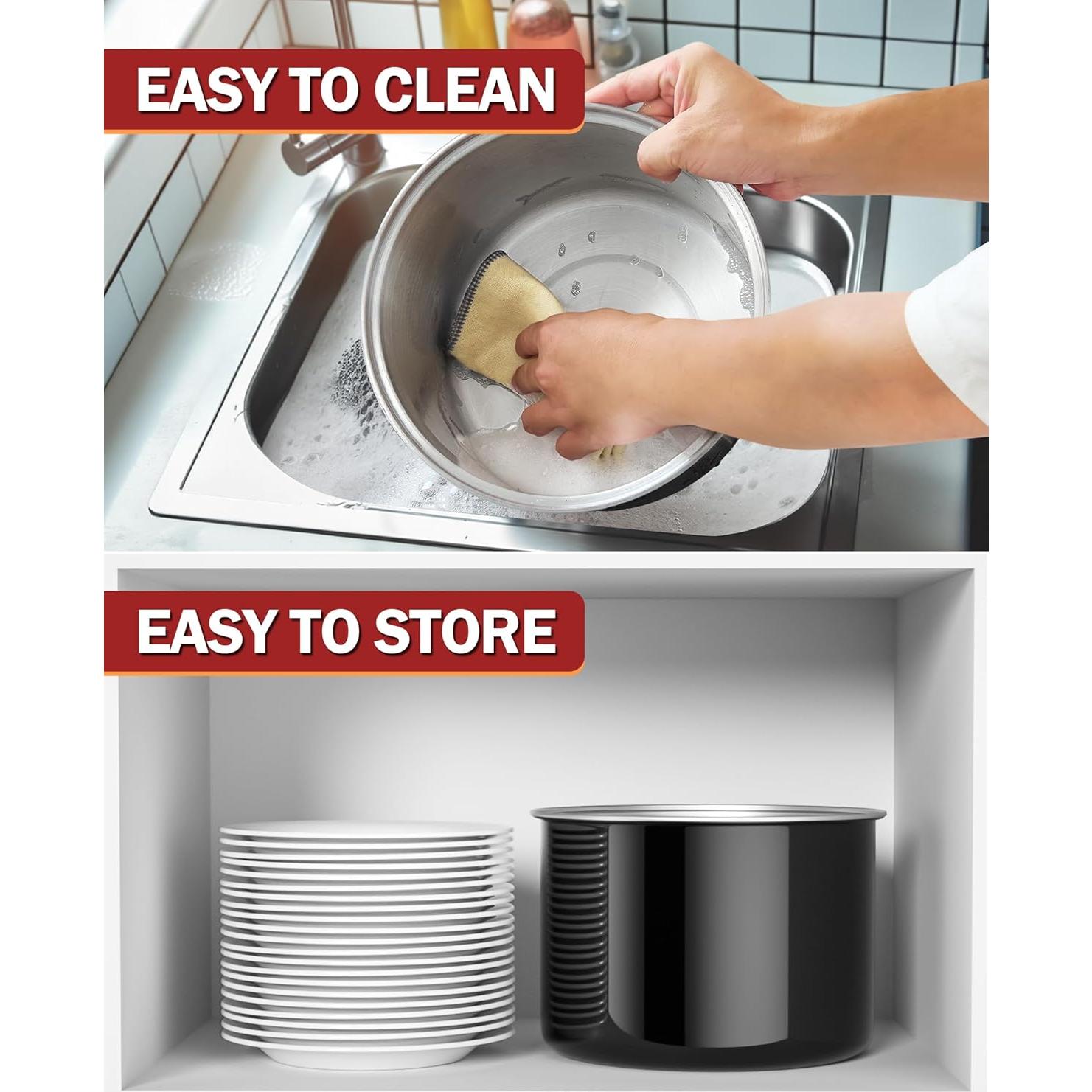 Cook N Home Stovetop Popcorn Popper with Crank, 6-Quart Aluminum Popcorn Pot, Black