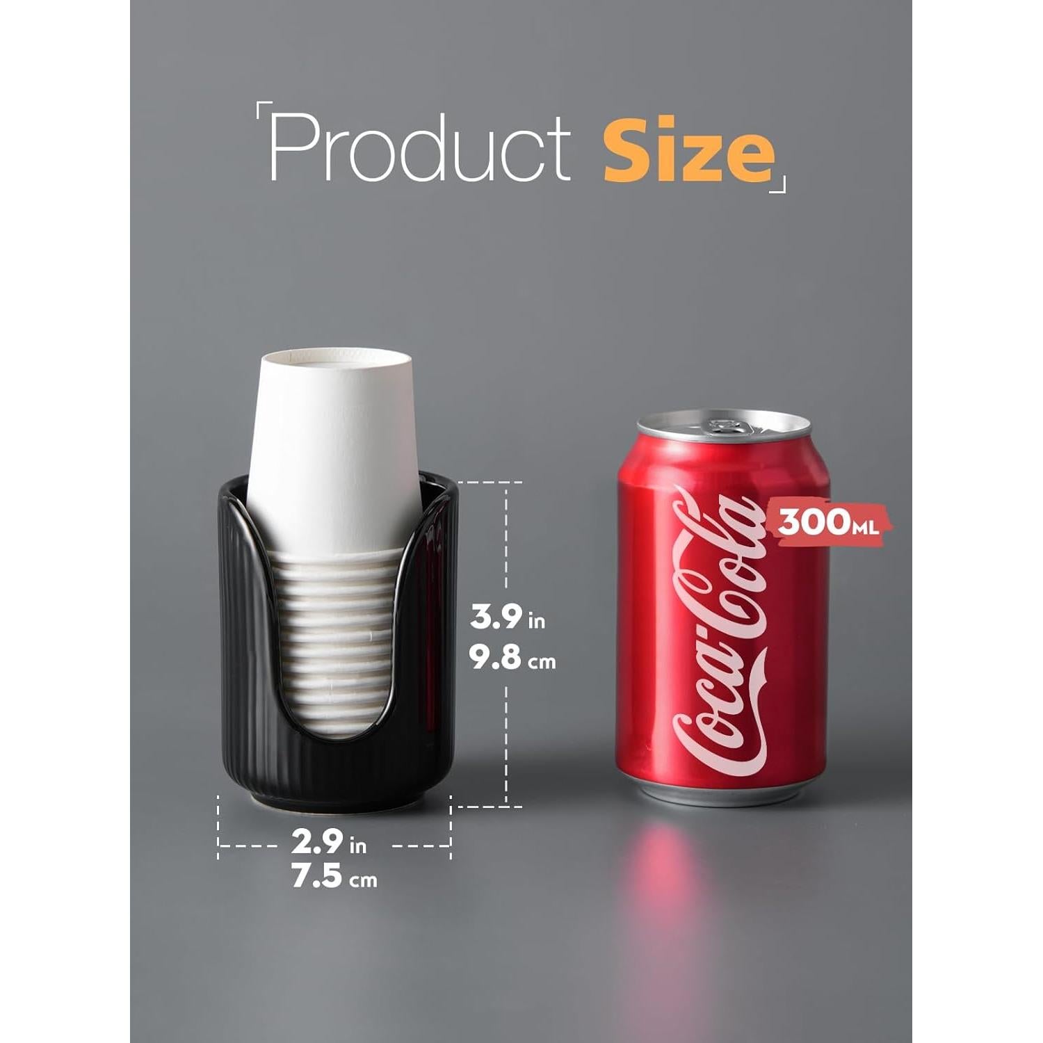 Dispensador de Vasos de Cerámica ABRUTY 3-4oz para Baño