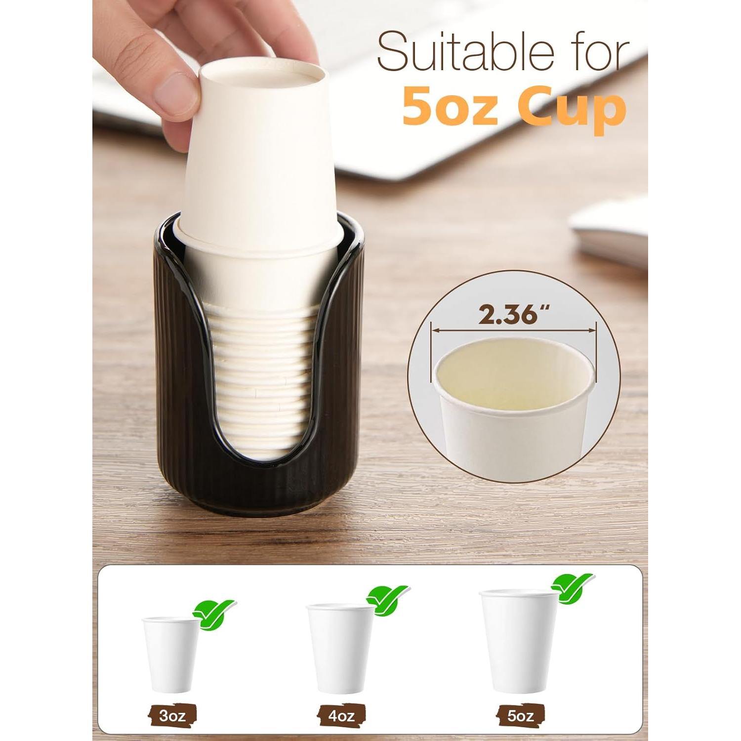 Dispensador de Vasos de Cerámica ABRUTY 3-4oz para Baño