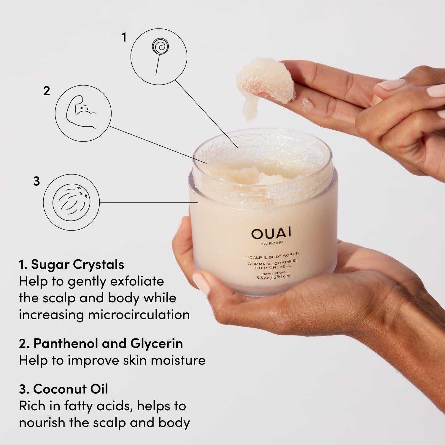 Exfoliante Corporal y para Cuero Cabelludo OUAI 249 g Melrose Place