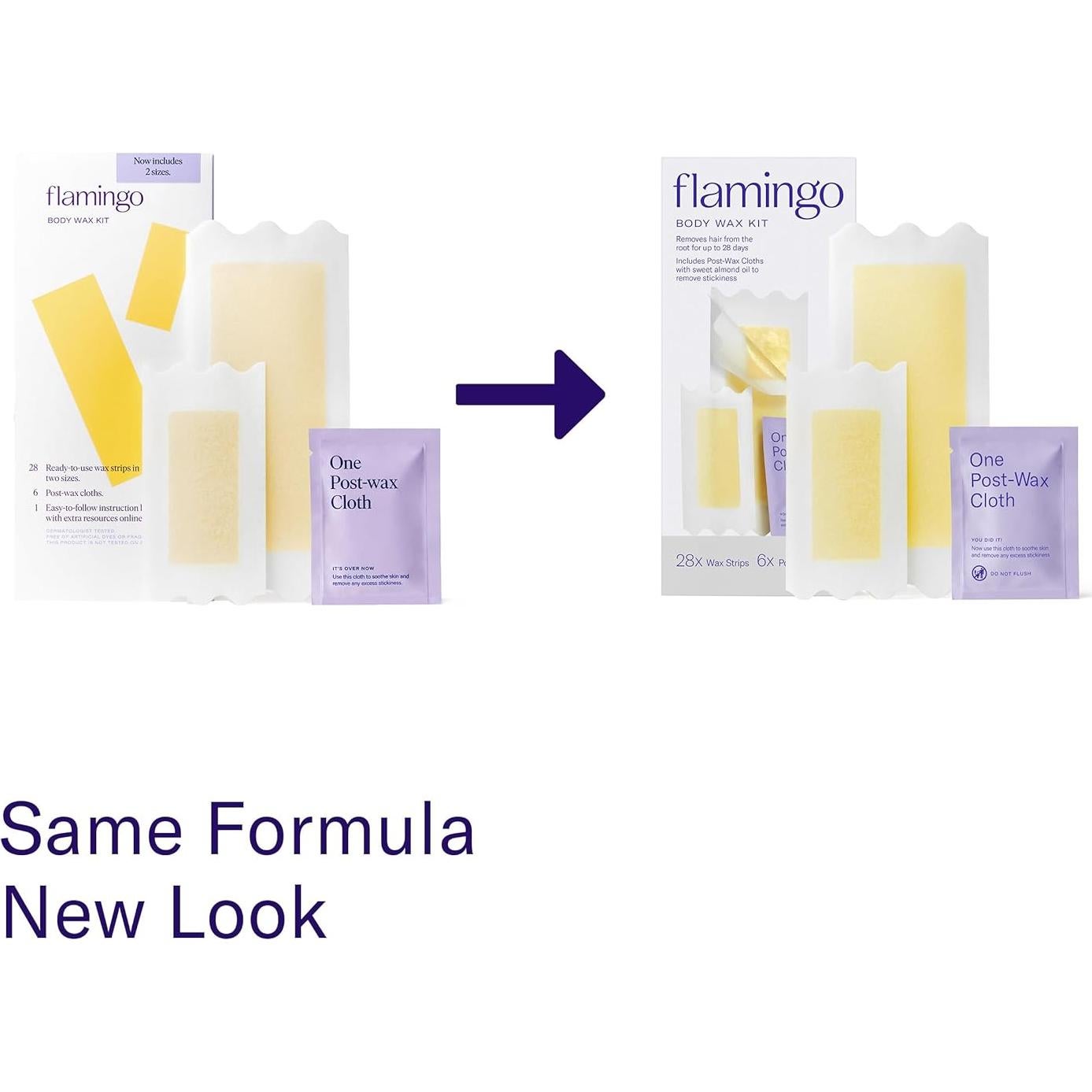 Kit de Cera para Depilación Corporal Flamingo - 56 Tiras