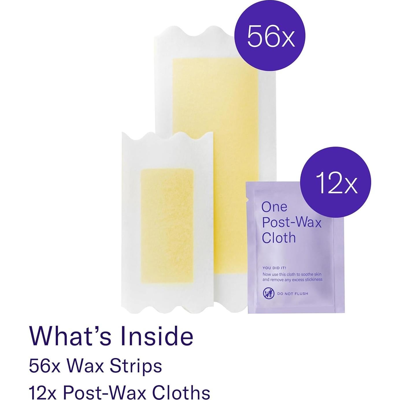 Kit de Cera para Depilación Corporal Flamingo - 56 Tiras