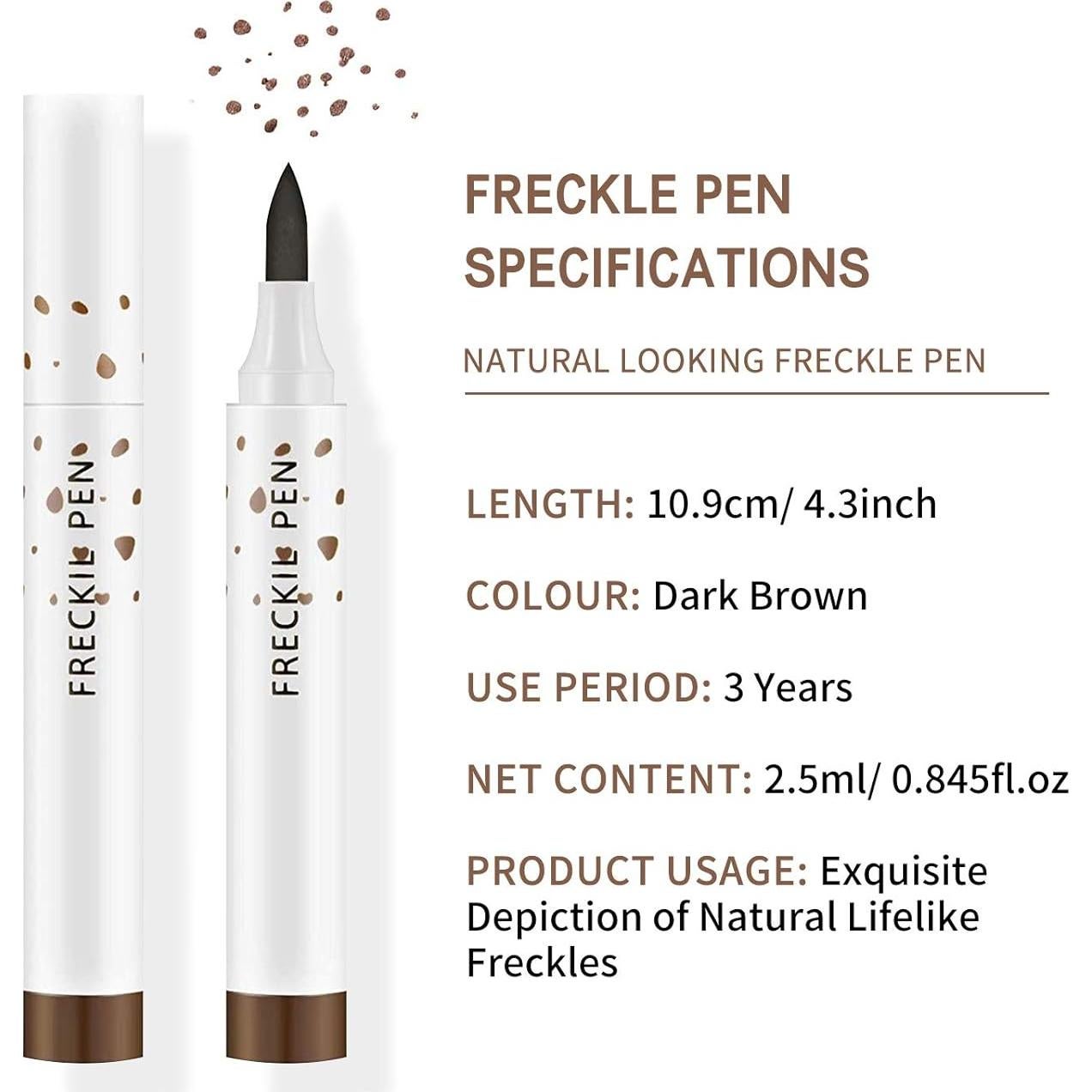 Juego de 2 lápices de pecas LOKFAR marrón oscuro - Impermeables