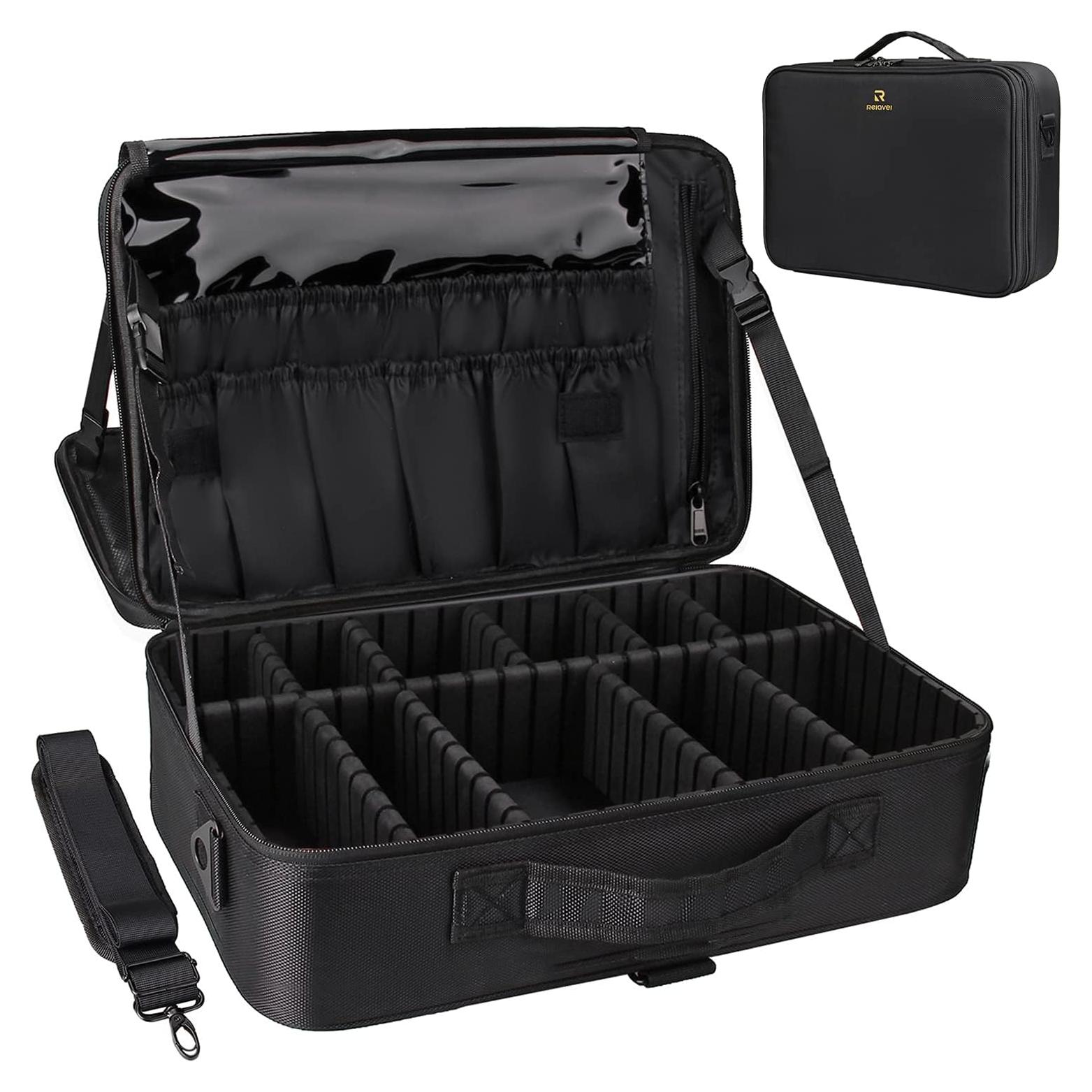Estuche de Maquillaje Grande TC0352-TM Negro Impermeable
